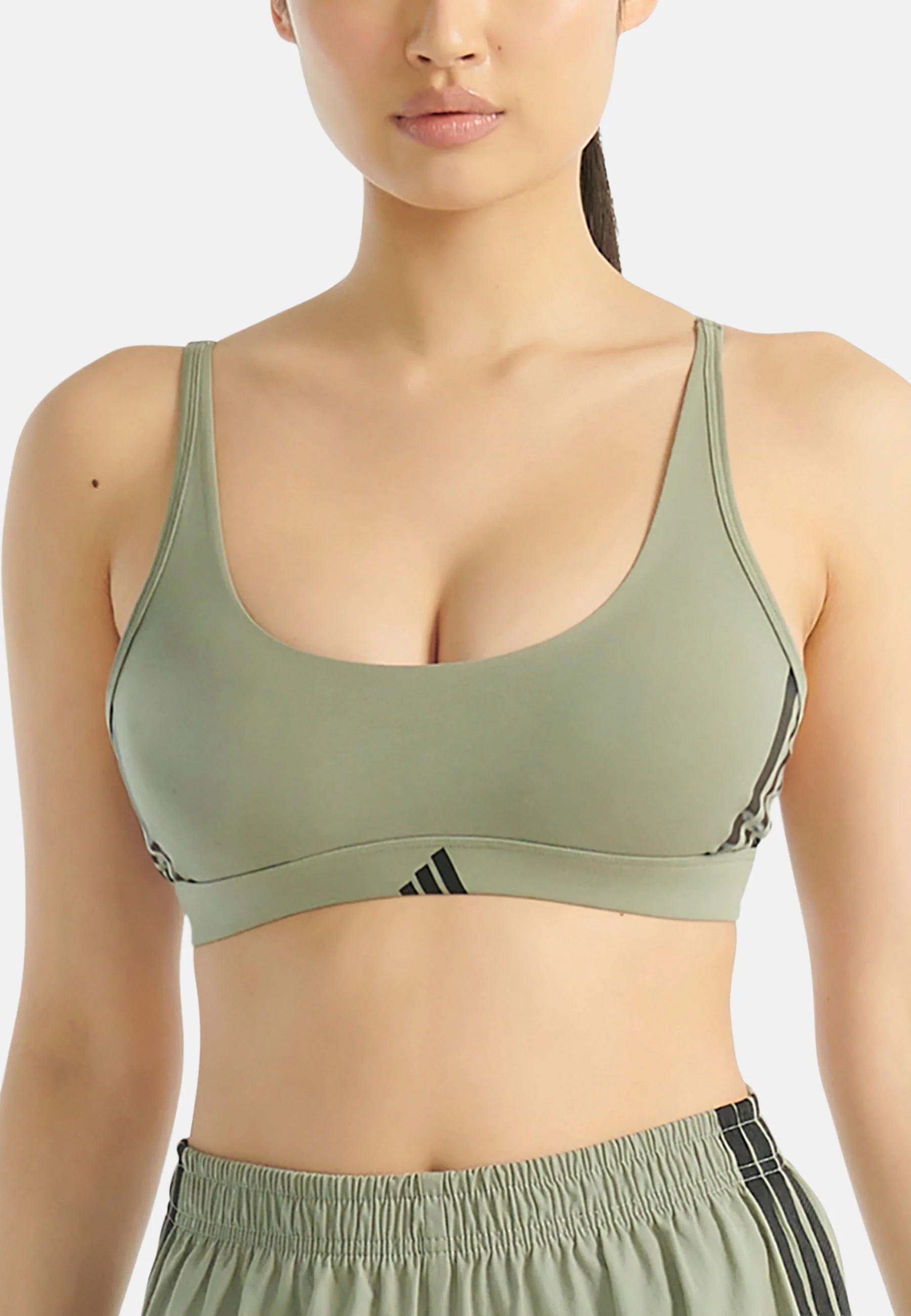 Adidas Sportswear Light Support Sports Bra – Silver Pebble