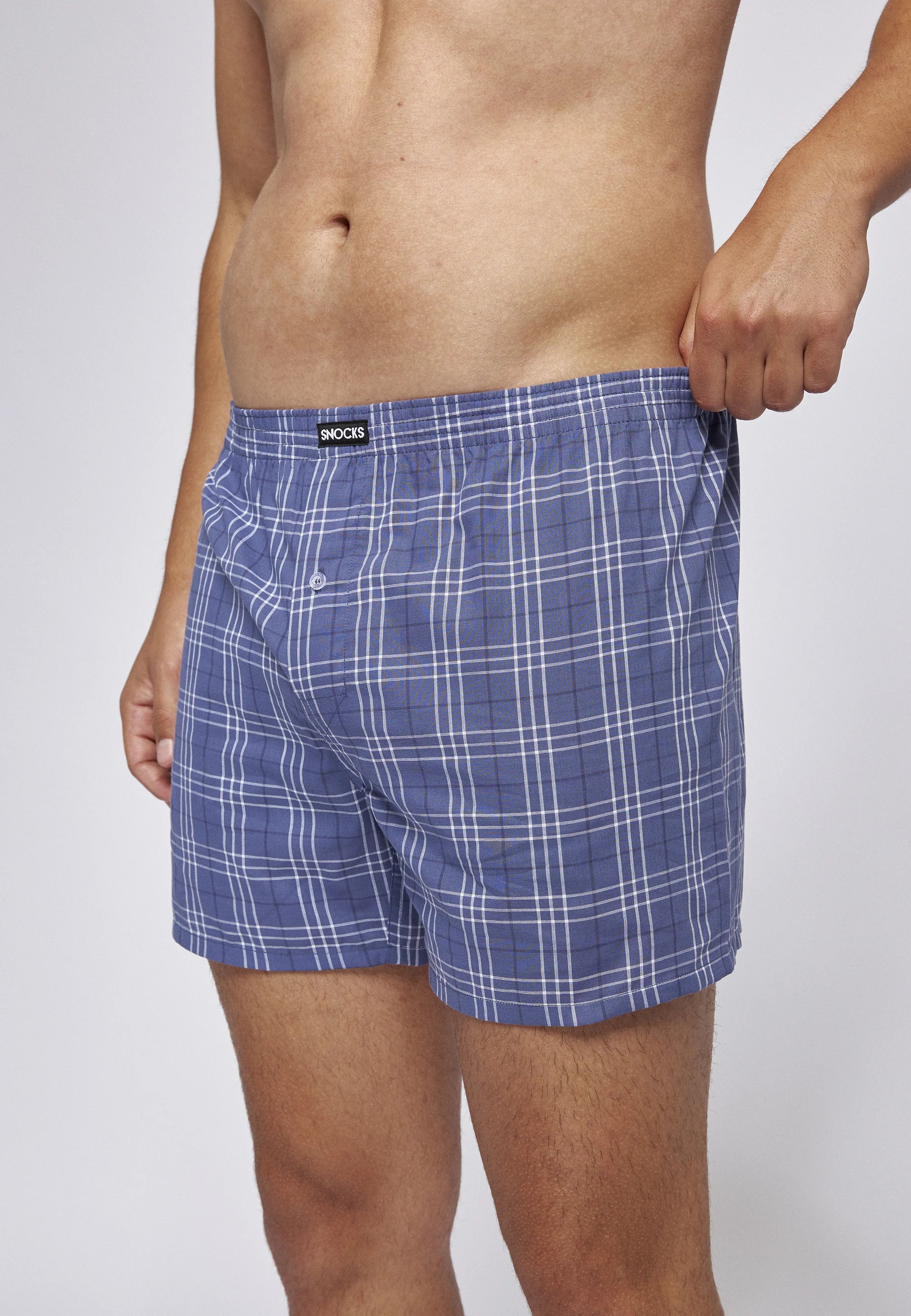 SNOCKS American 3 Pack Boxer Shorts – Large Check Pattern