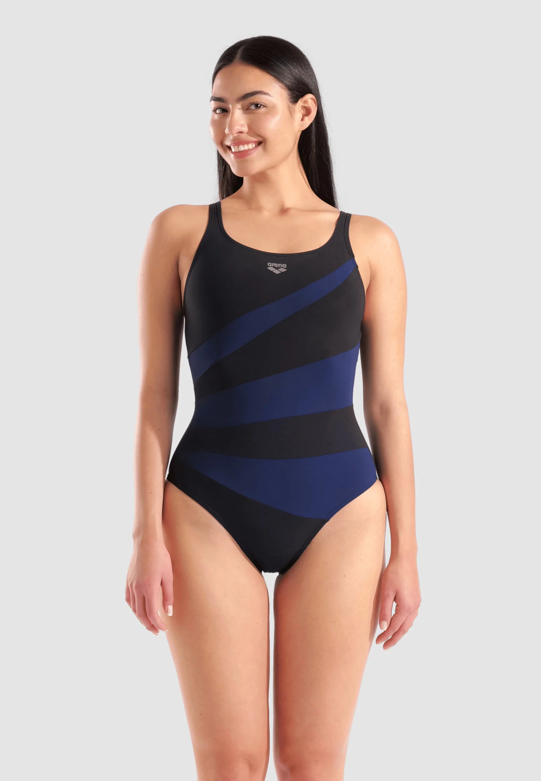 Arena Isabella Wing Back One-Piece Swimsuit – Black, Navy