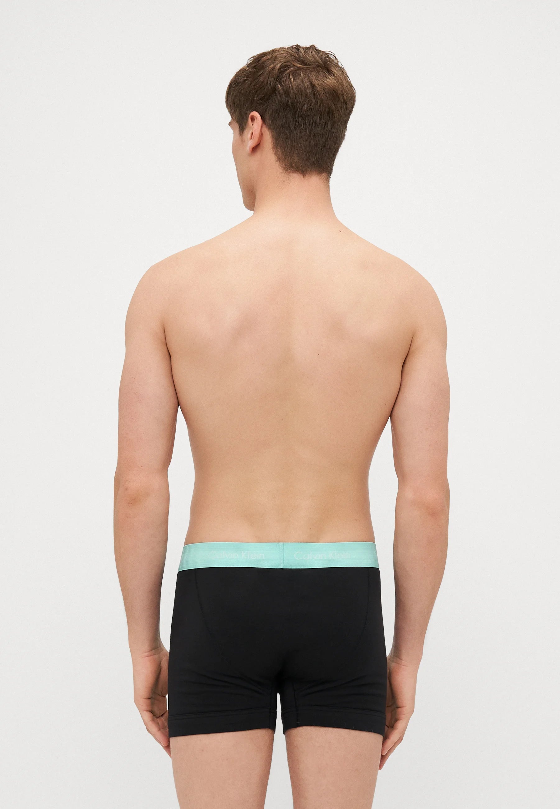 Boxers Calvin Klein en coton stretch – Lot de 3 – Noir, Denim délavé, Teinte, Beau