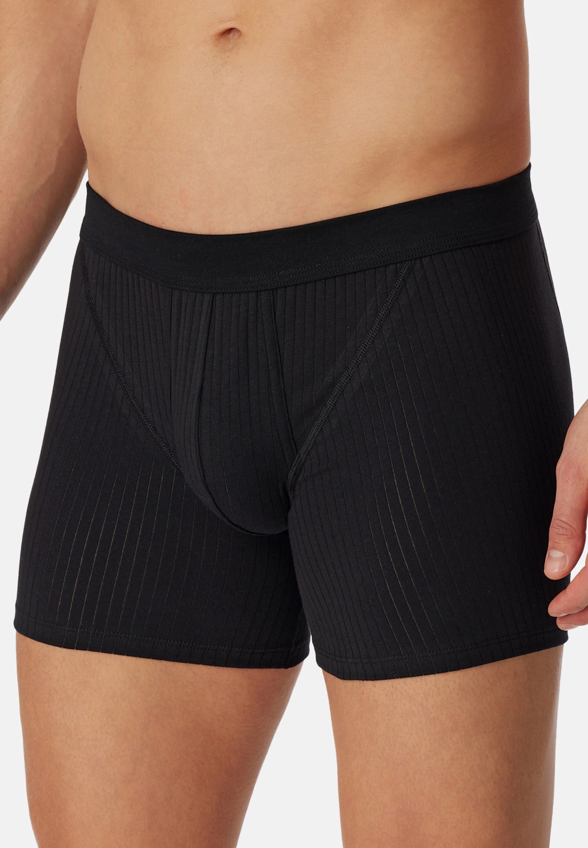 Schiesser Essentials Authentic 6er-Pack Boxershorts – Schwarz