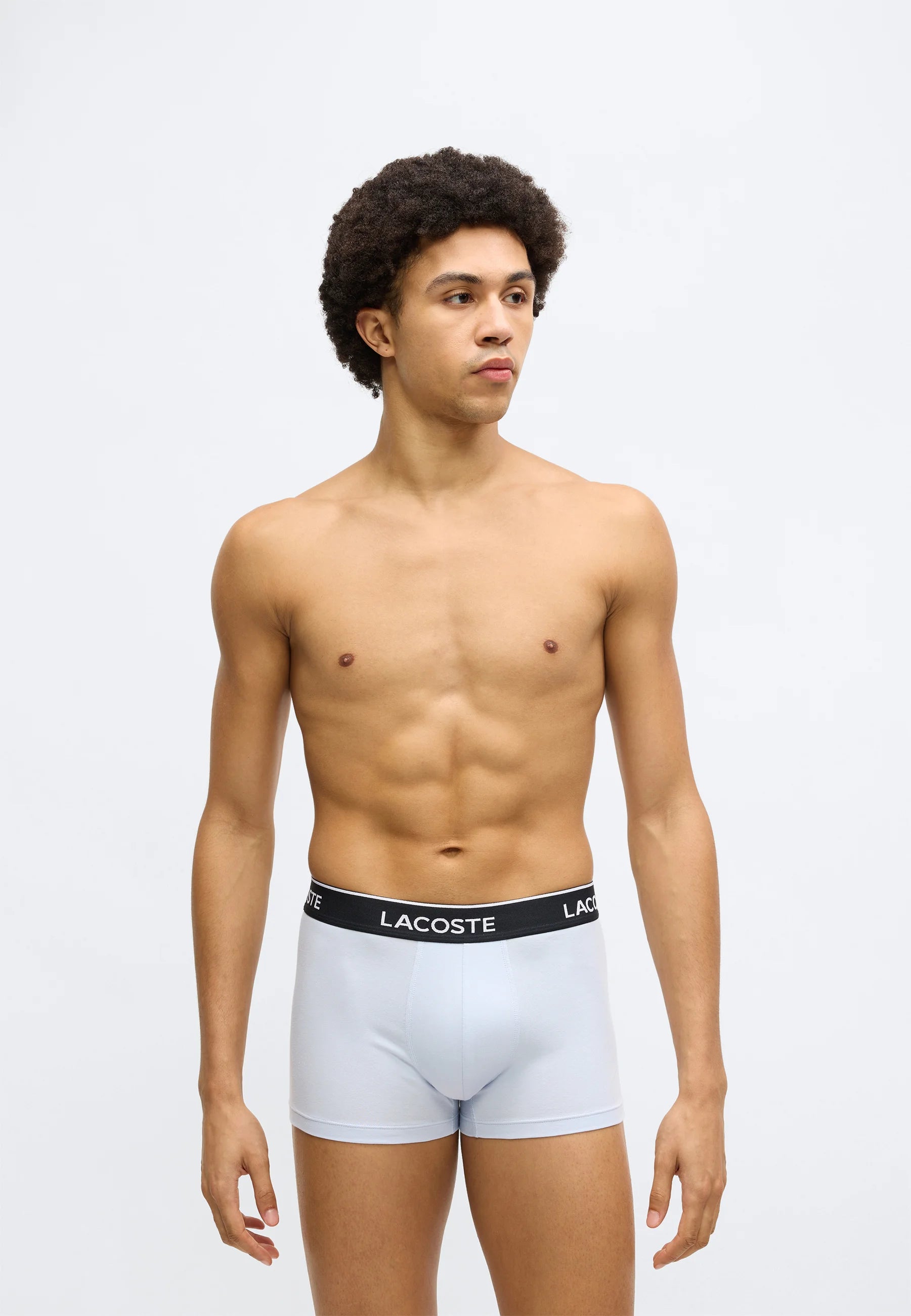 Lacoste Court 3 Pack Stretch Trunks – zelená, tmavě modrá, světle modrá