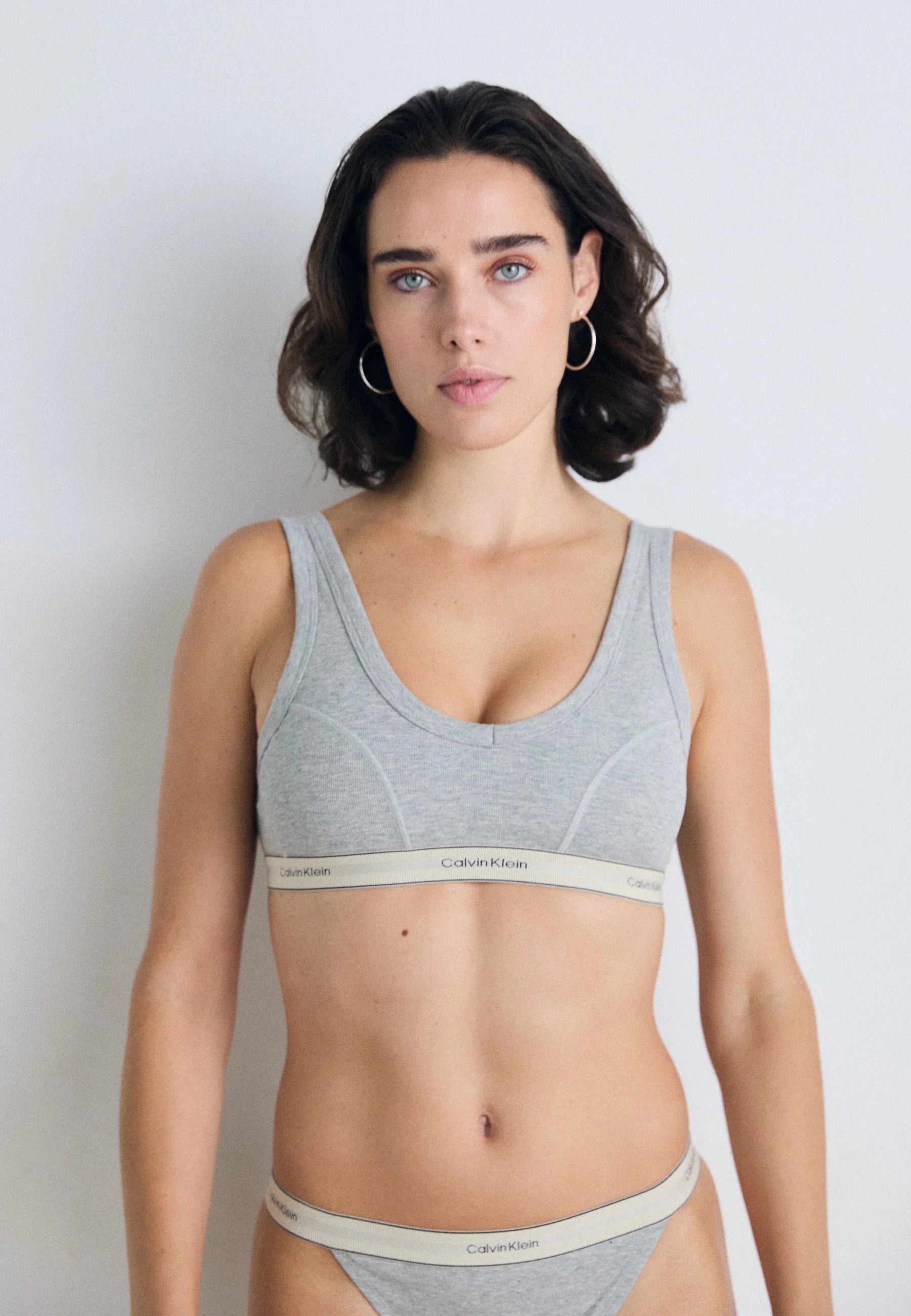 Calvin Klein Heritage T-Shirt-BH – Grau meliert