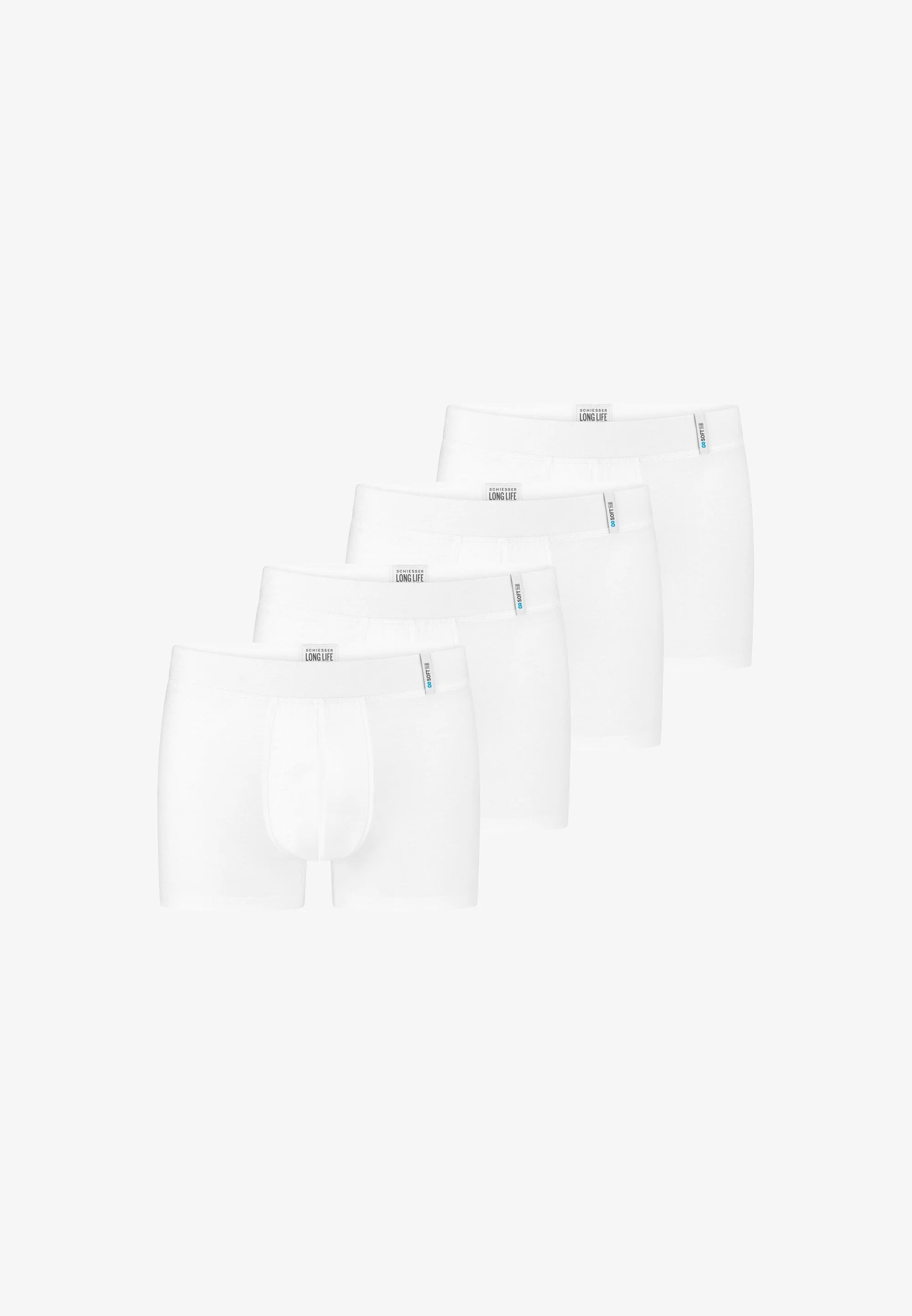 Bauli Schiesser Long Life Soft, confezione da 4 – Bianco