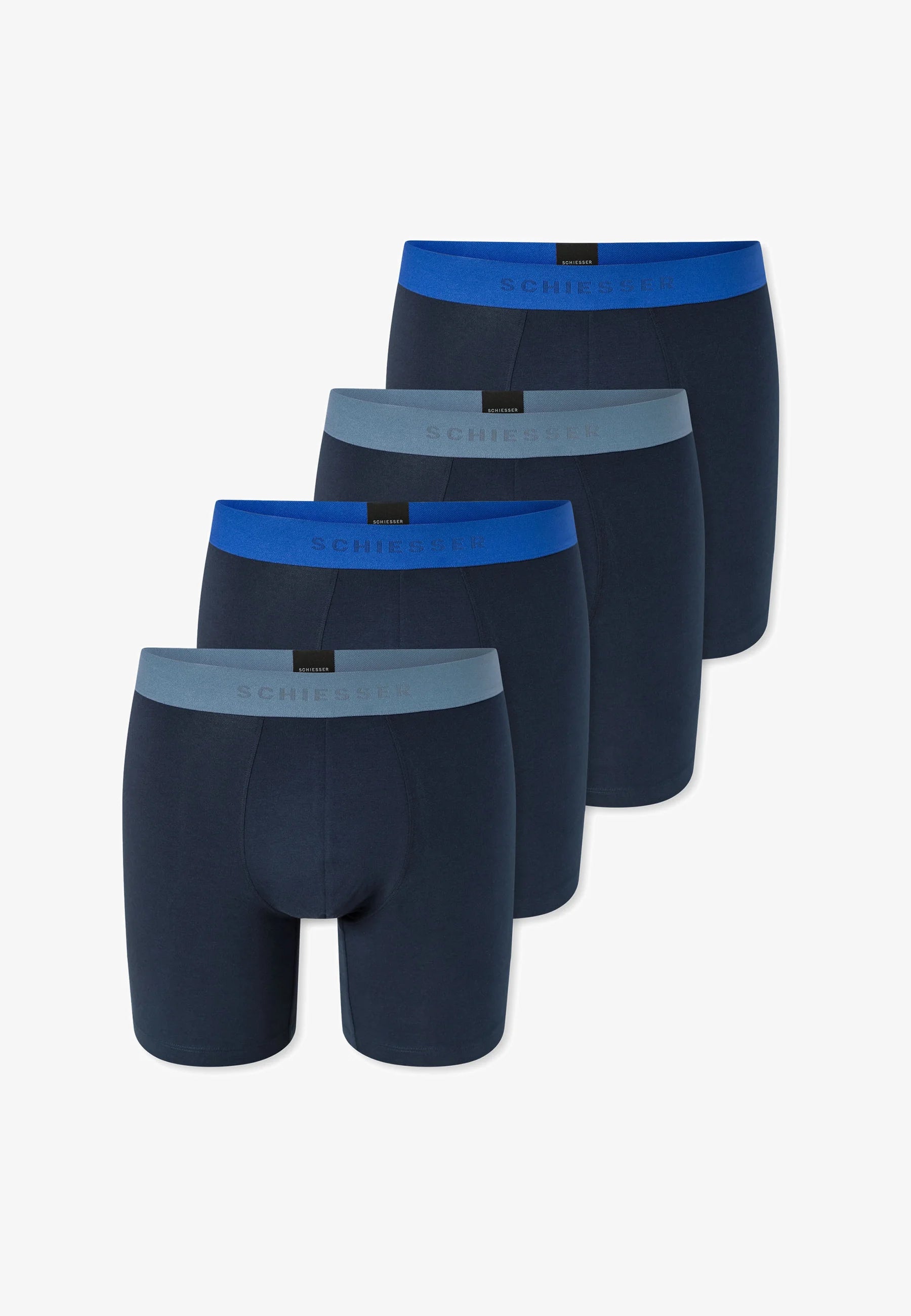 Schiesser 95 5 4 Pack Boxer Briefs – Dark Blue, Multicolour