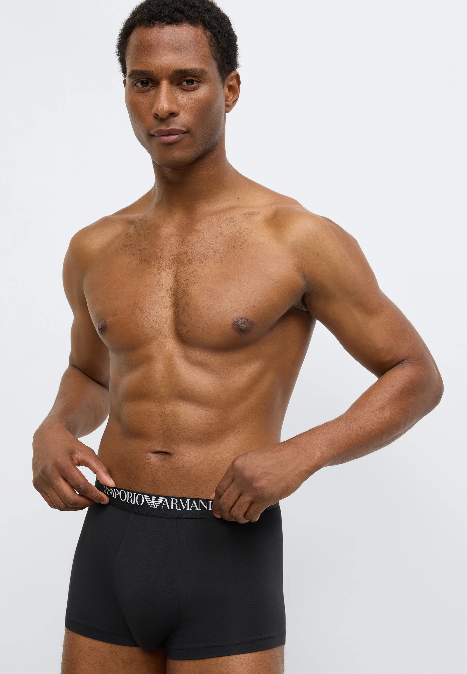 Confezione da 2 boxer premium elasticizzati Emporio Armani – Nero