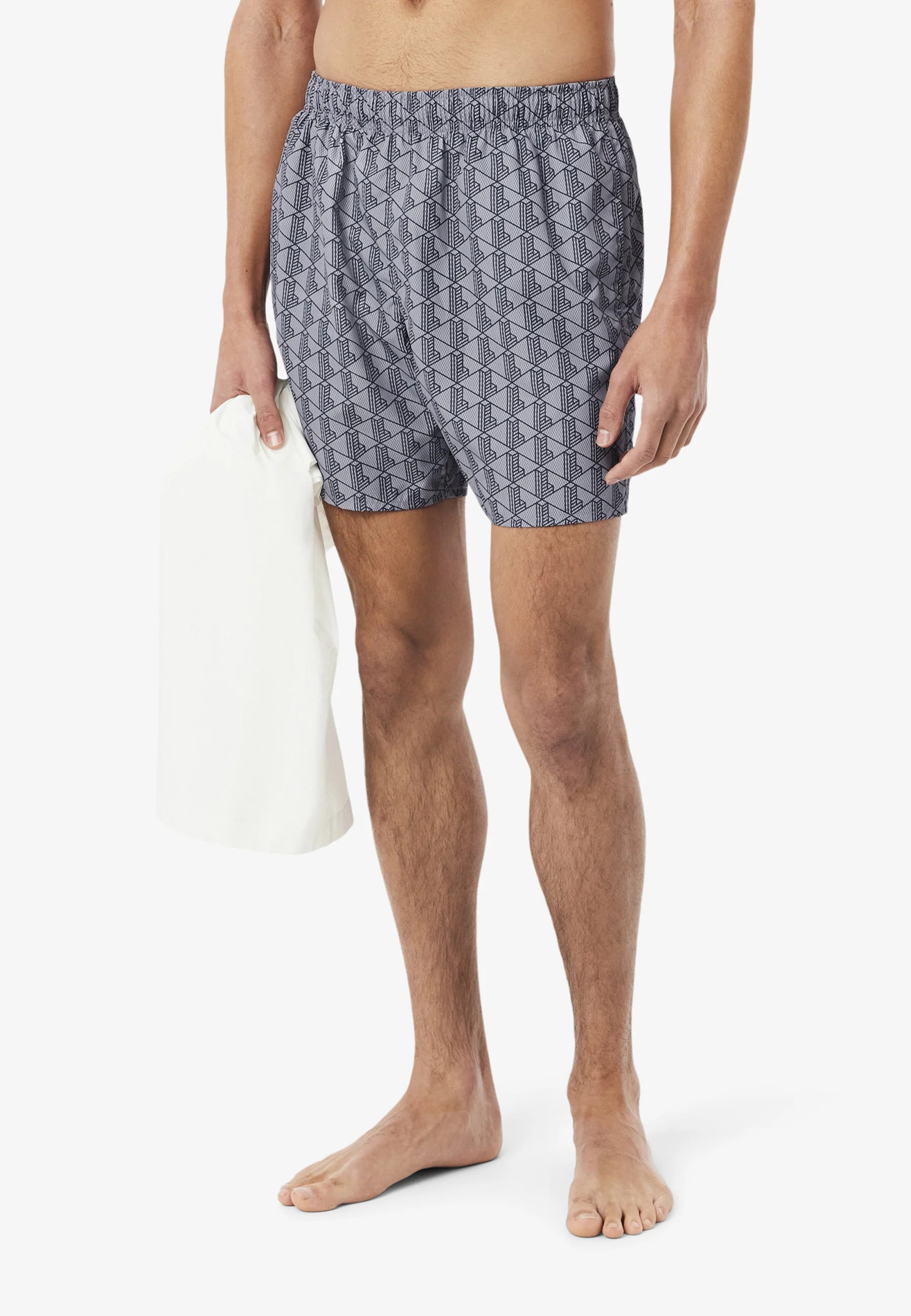 Lacoste Maillot De Bain Short De Bain – Gris Fonce Gris-Yin