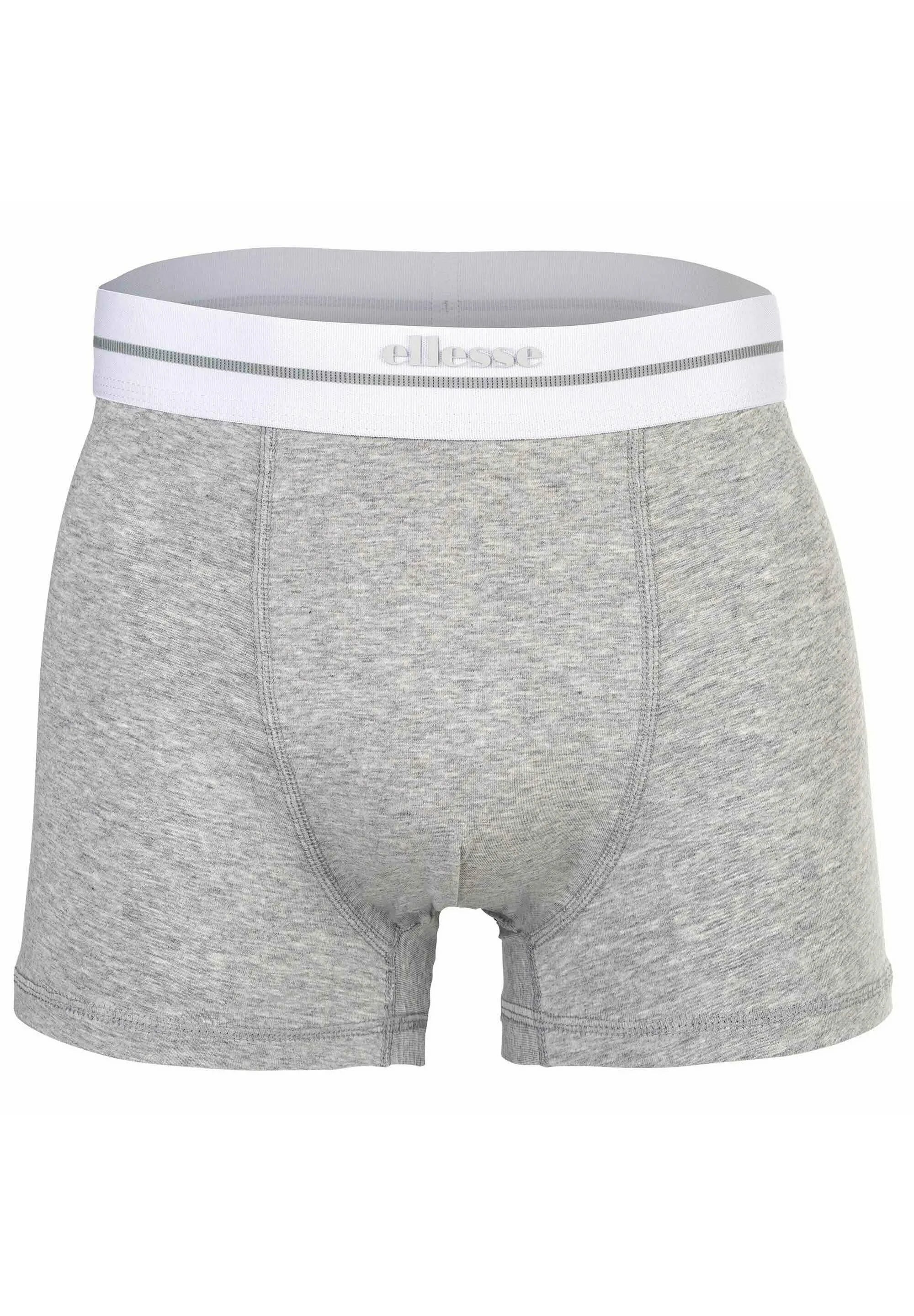 Ellesse Ambria 6 Pack Trunks – Black, White, Grey