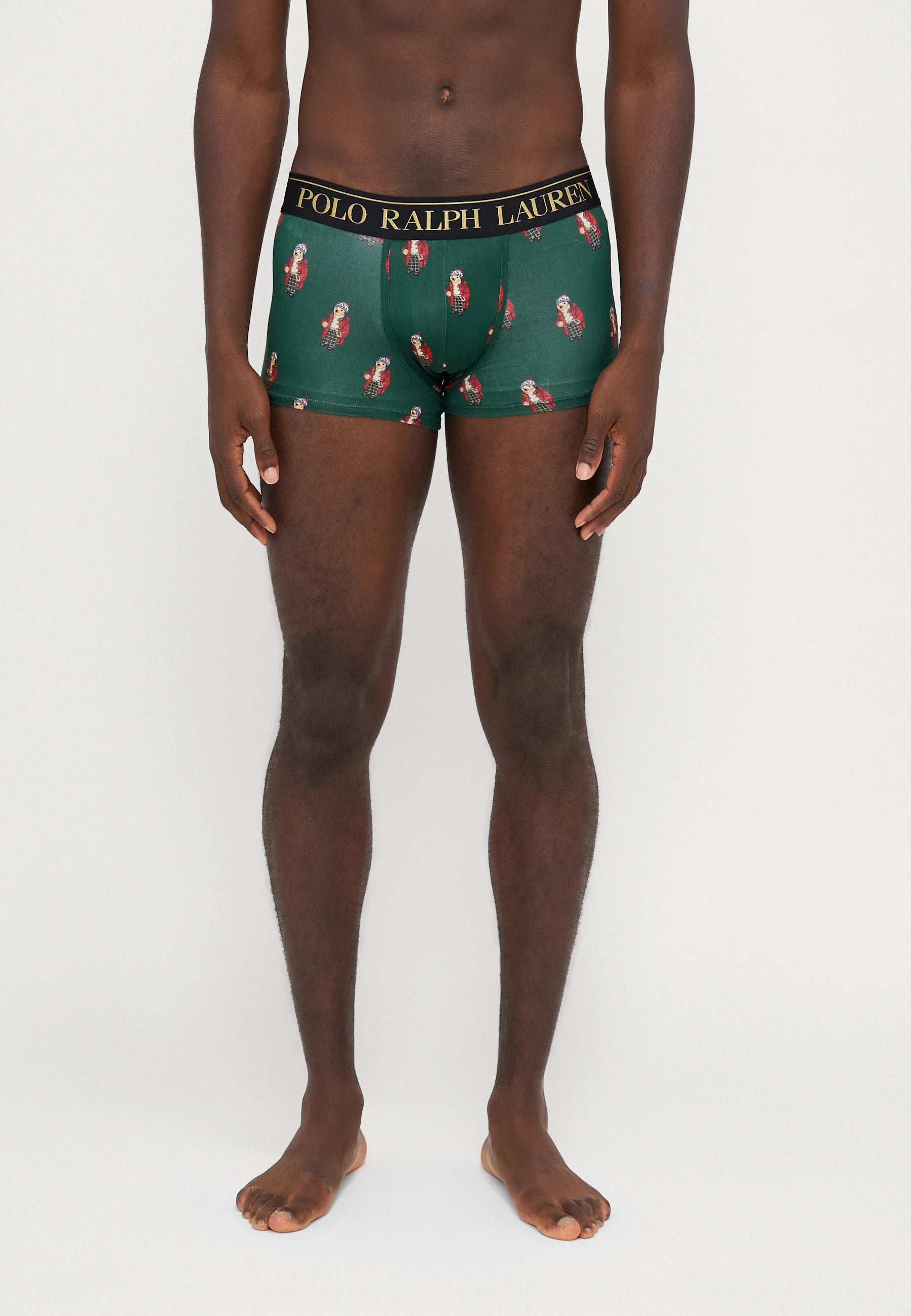 Boxers Polo Ralph Lauren en coton stretch – Taille basse – Lot de 2 – Charbon chiné, vert