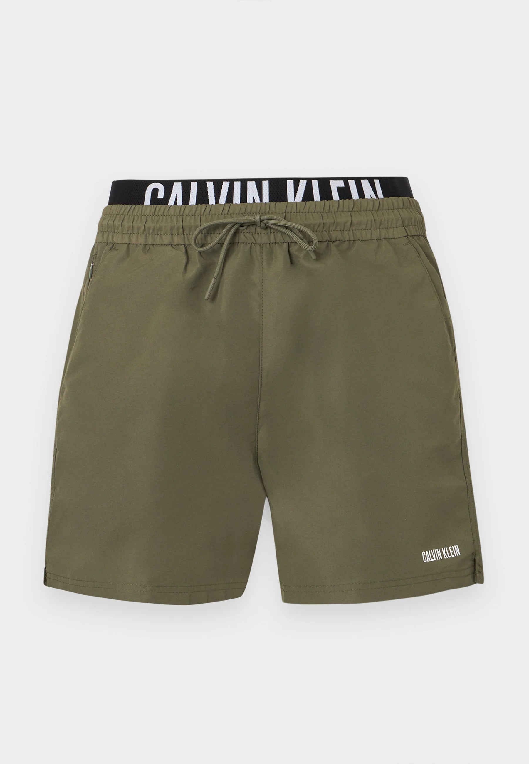 Calvin Klein Medium Drawstring Swim Shorts – Brush Green