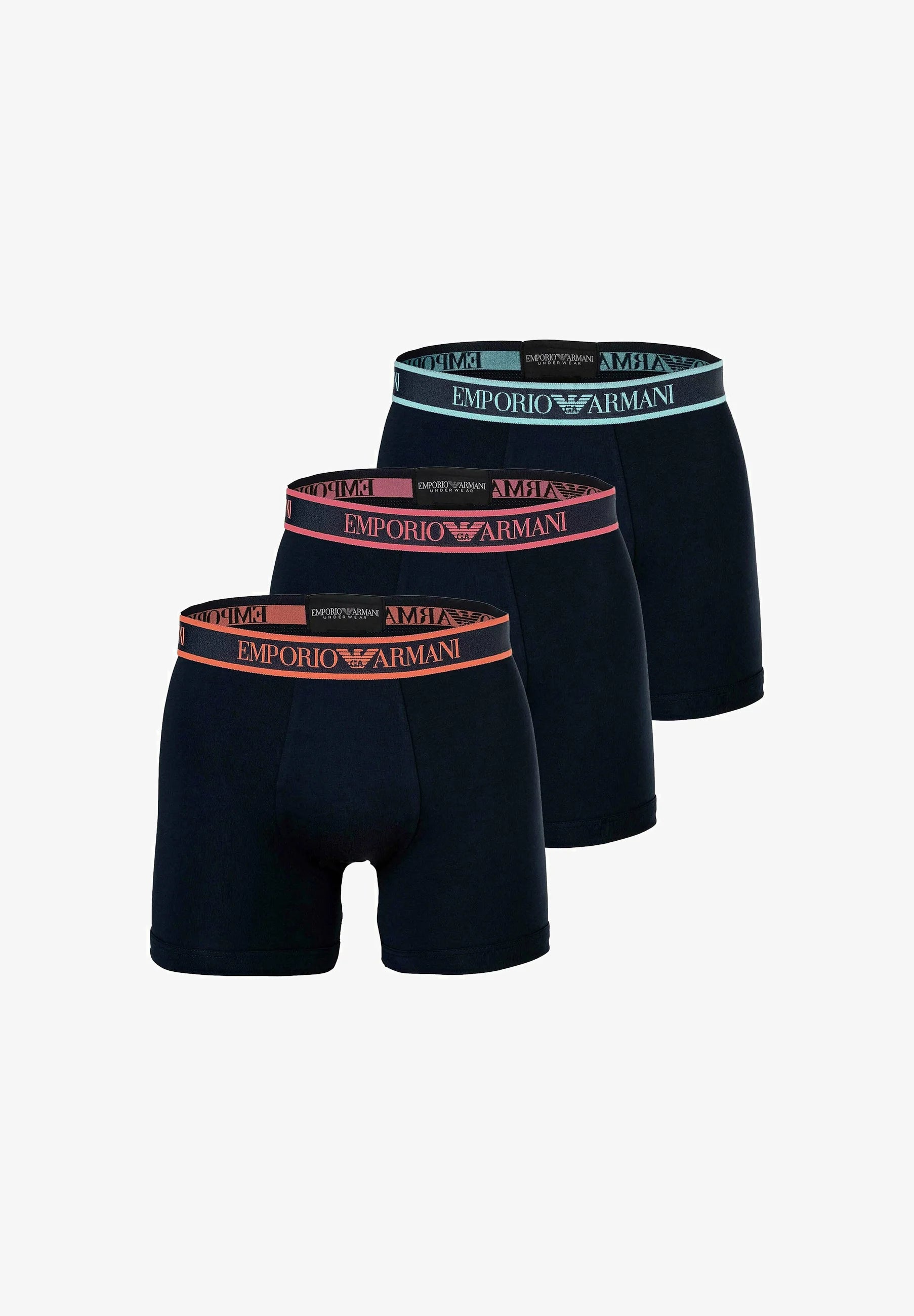 Emporio Armani CORE Logoband Stretch Confezione da 3 boxer - Blu