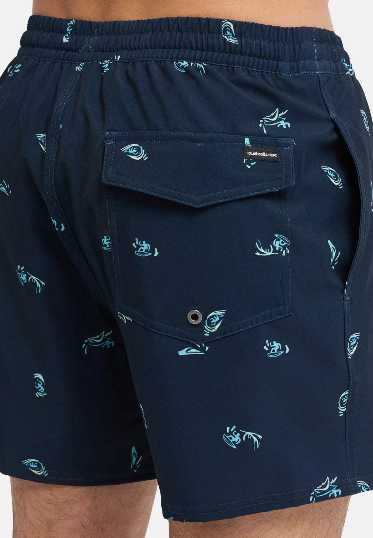 Plavkové šortky Quiksilver Printed Volley 16 – Khaki Print