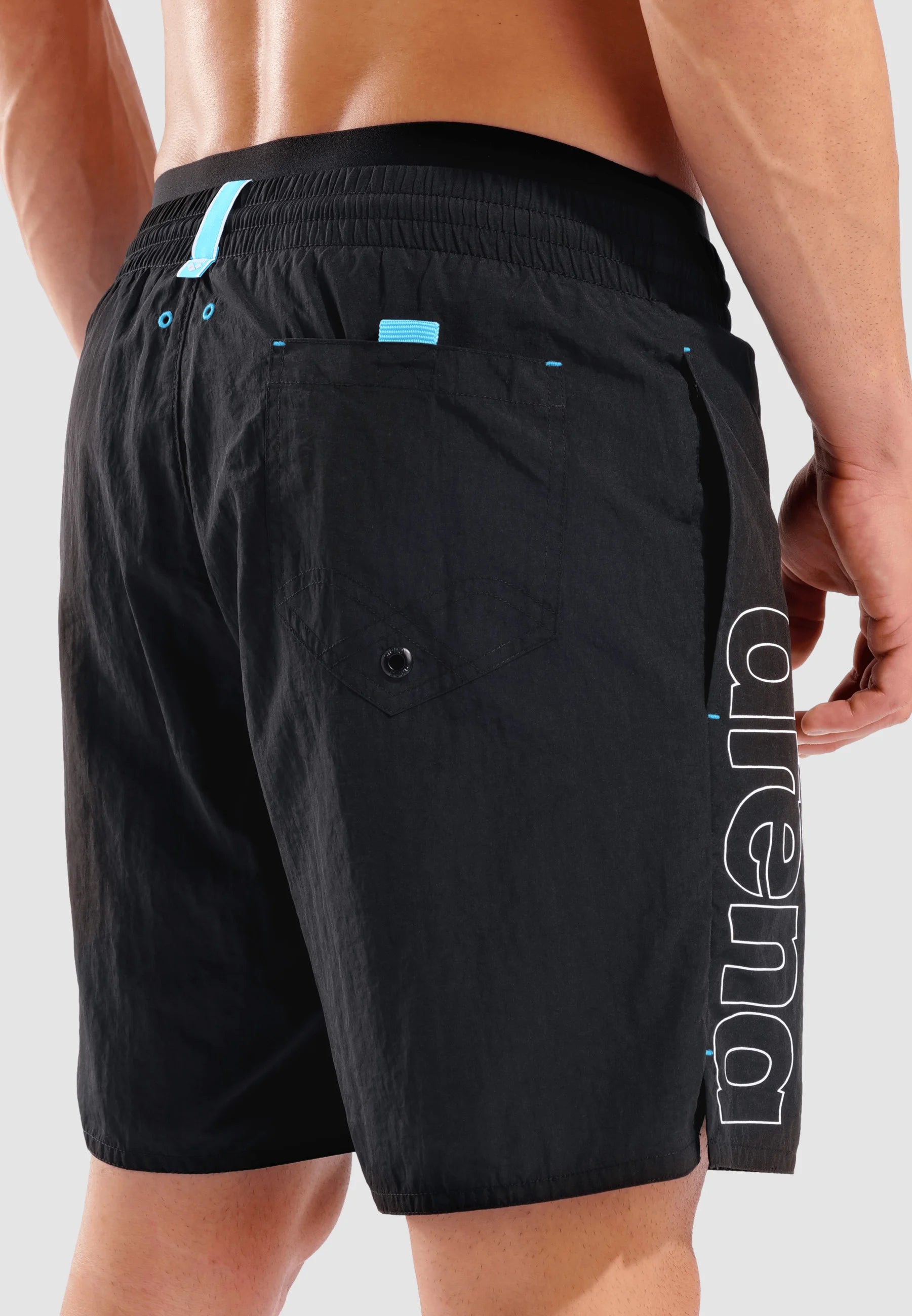 Pantaloncini con fascia elastica Arena Beach – Neri