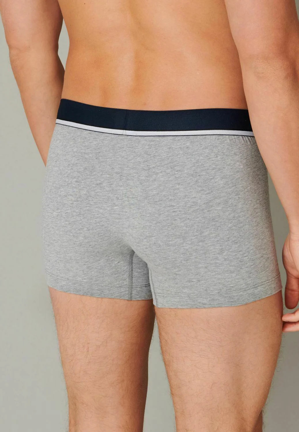 Schiesser 95 5 Cotton Trunks 3 Pack – Navy, Light Grey Melange, Red