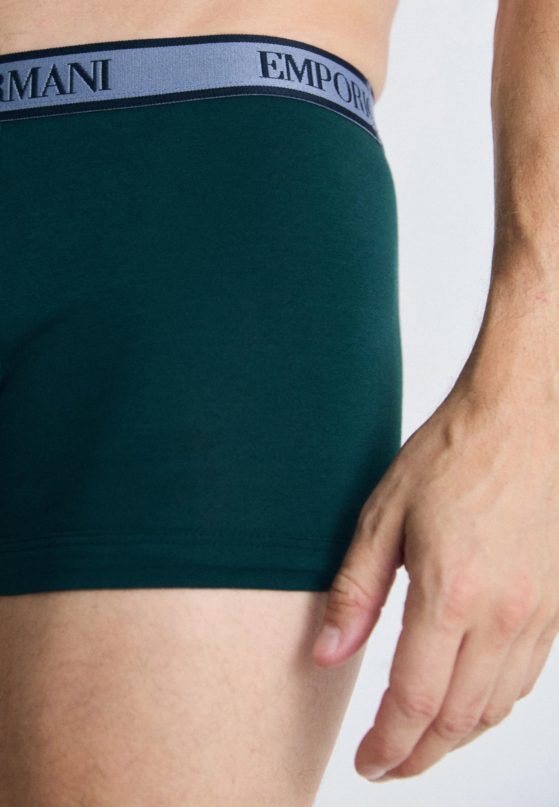 Emporio Armani Trunks 3 Pack – Blue, Stone, Pine