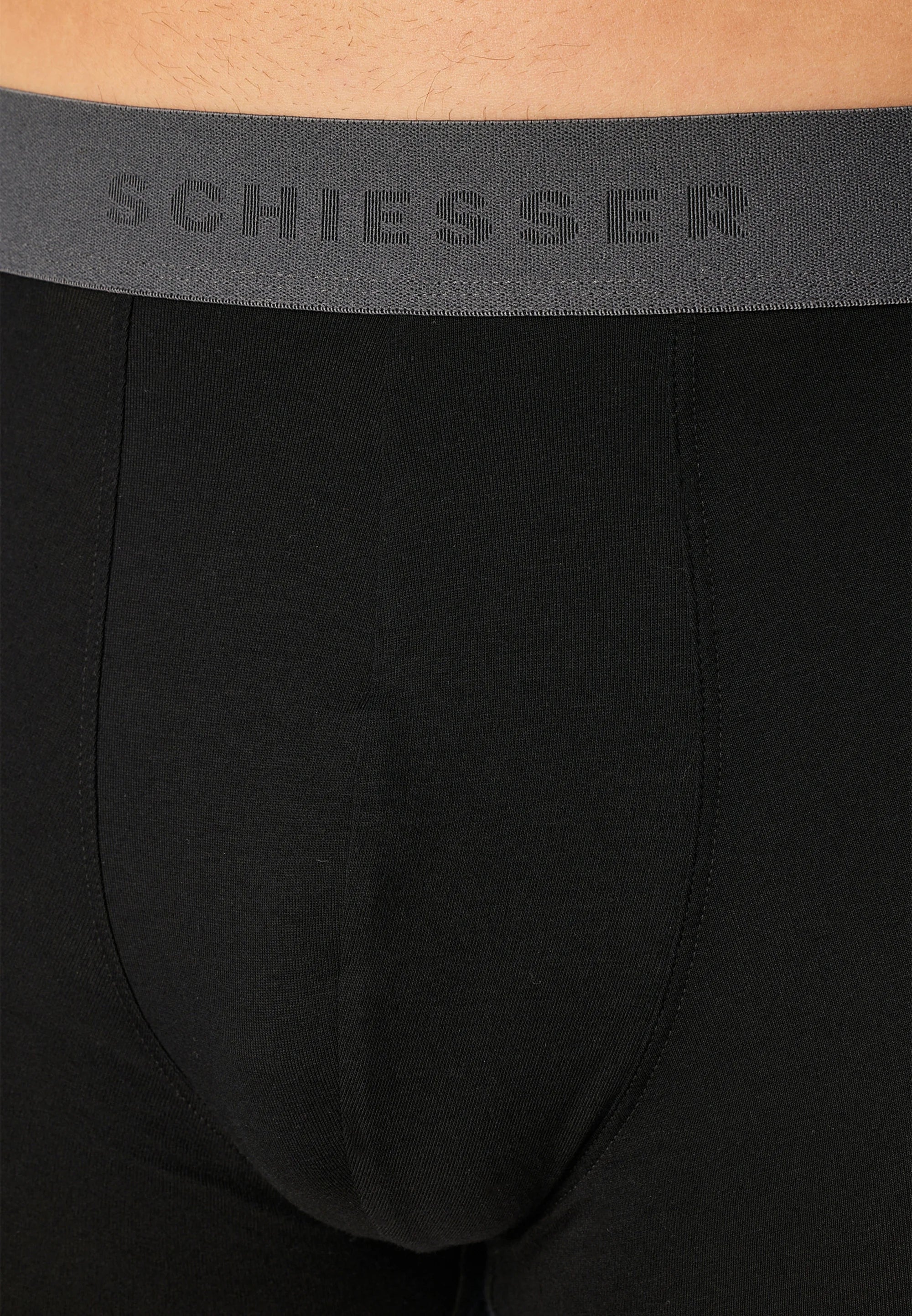 Schiesser 95 5 Cotton 9 Pack Trunks – Black