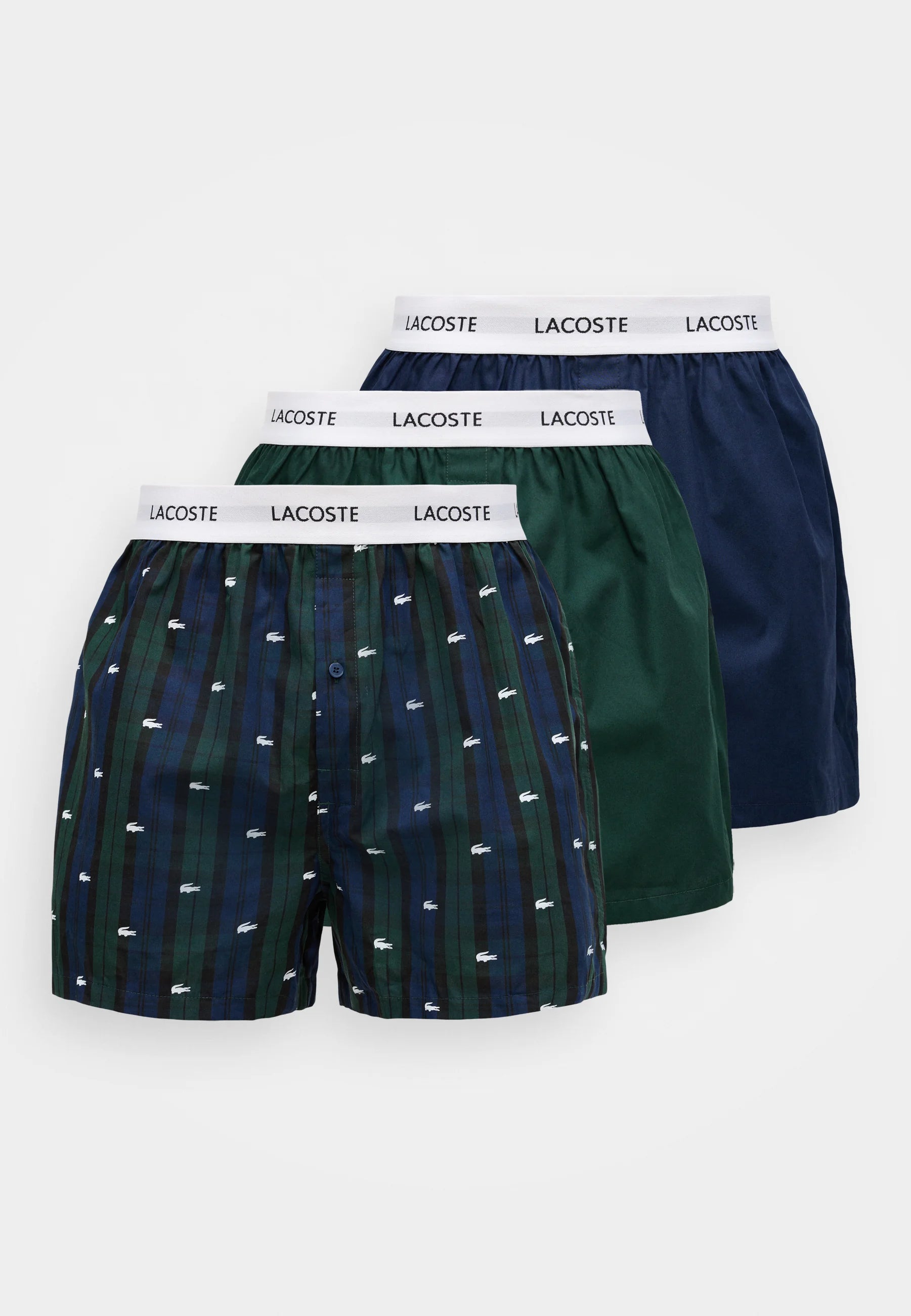 Boxer in cotone sciolto Lacoste intimo confezione da 3 - Blu navy, Sinople