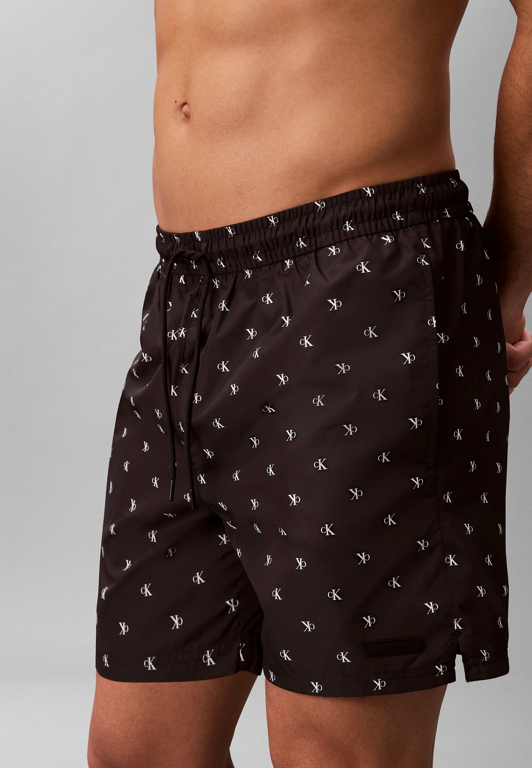 Spodenki kąpielowe Calvin Klein – czarne logo Diamond