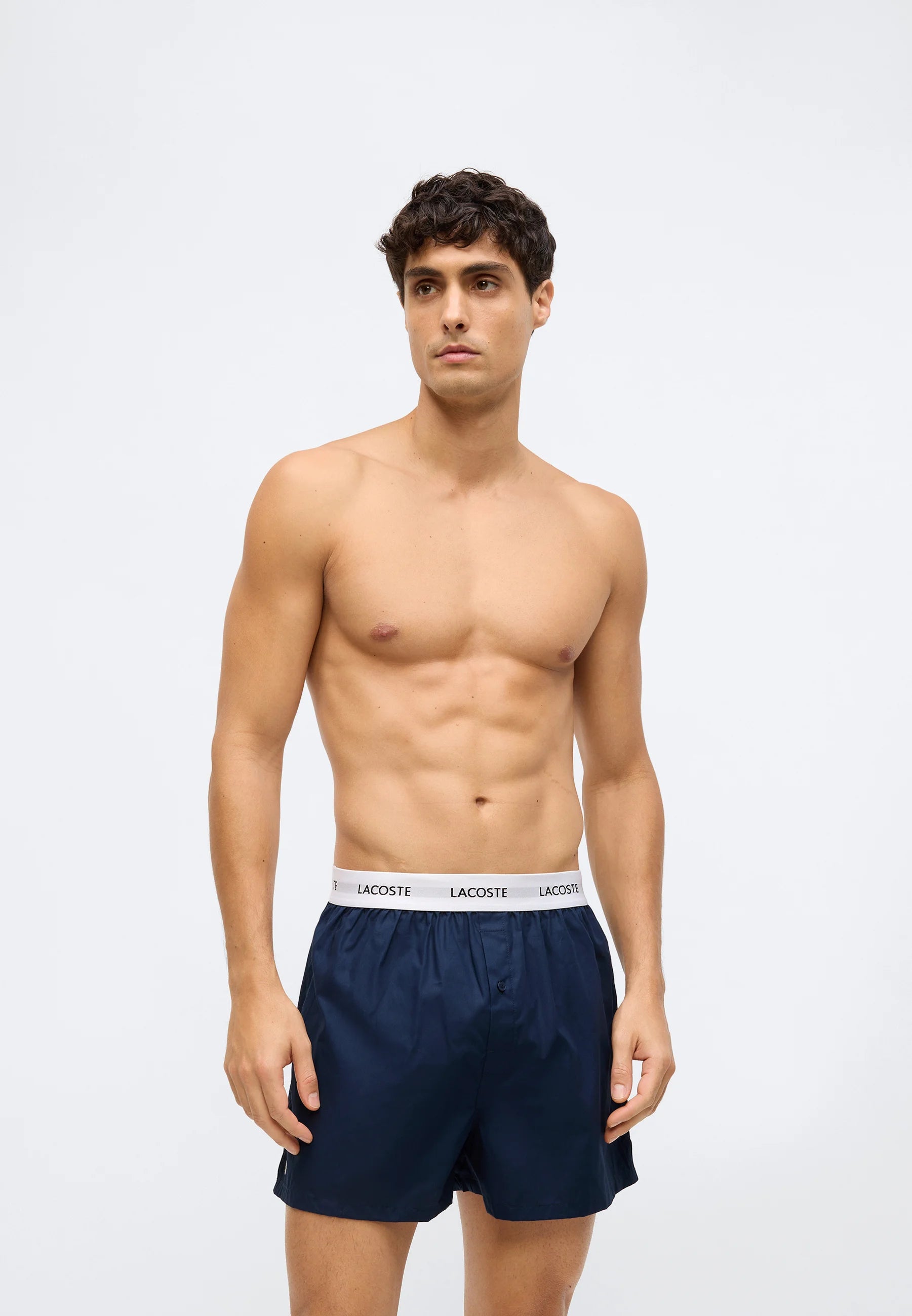 Boxer in cotone sciolto Lacoste intimo confezione da 3 - Blu navy, Sinople