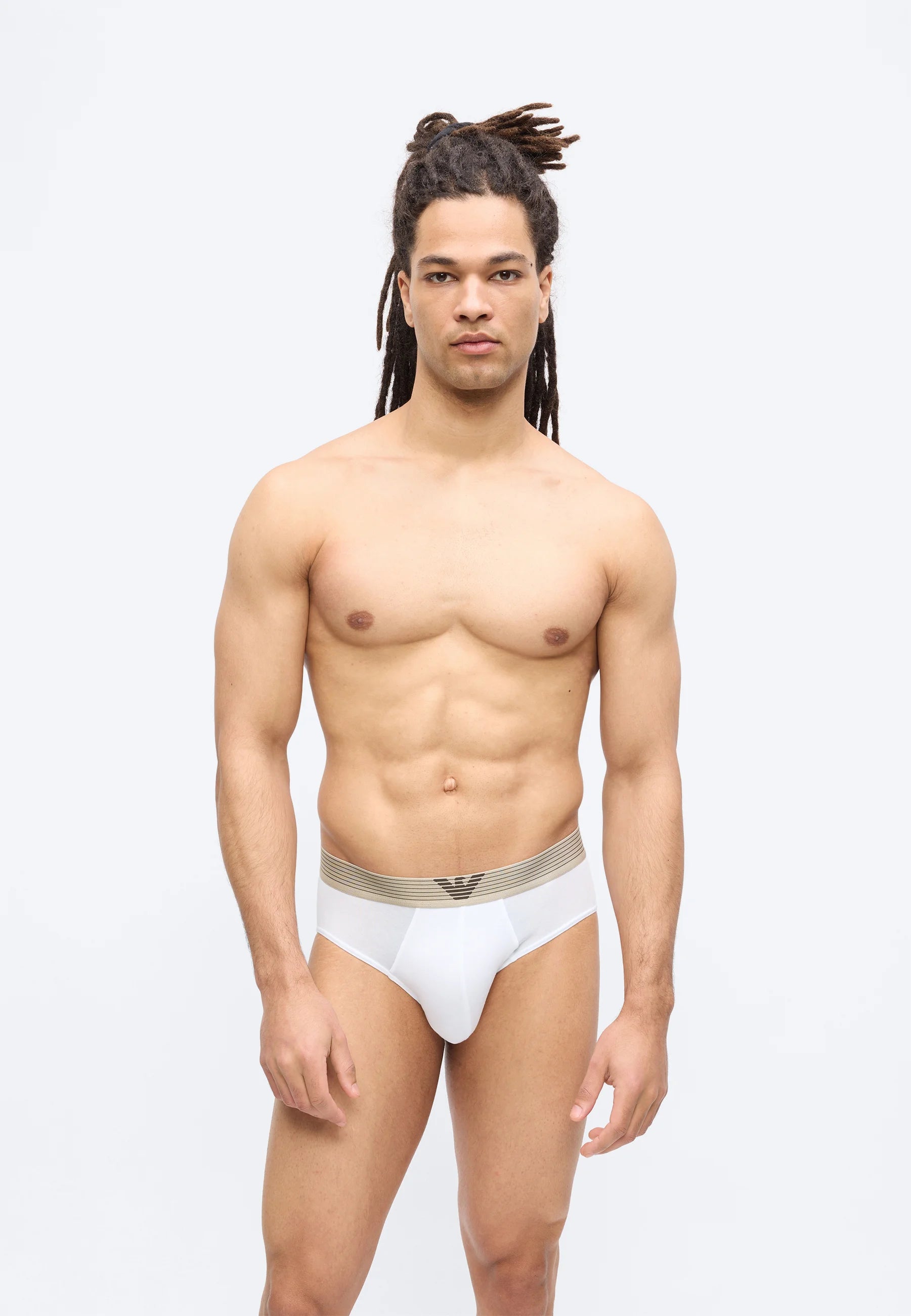 Lot de 2 slips Emporio Armani – Noix, Blanc