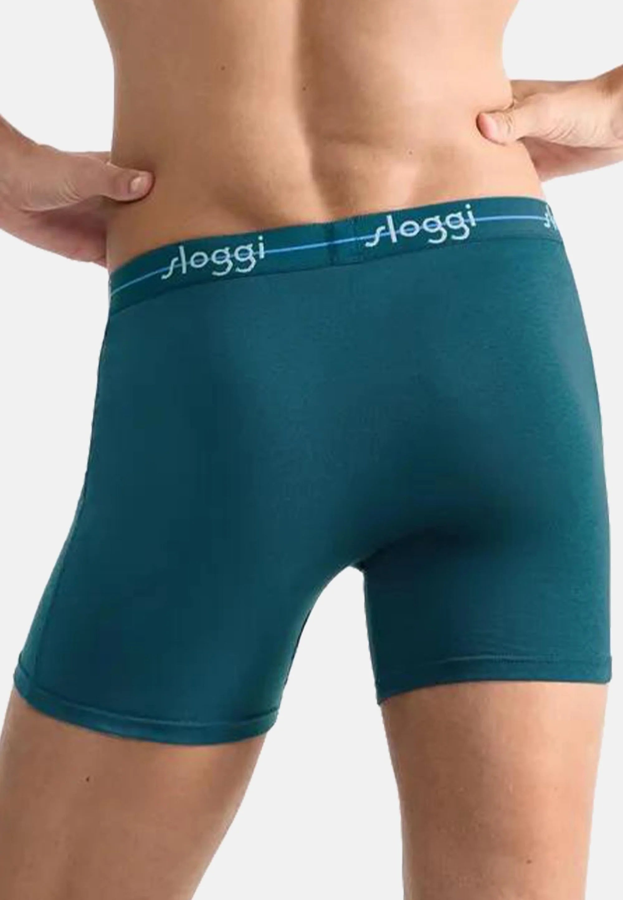 Sloggi Boxer Briefs 6 Pack – Blue Light Blue Combination