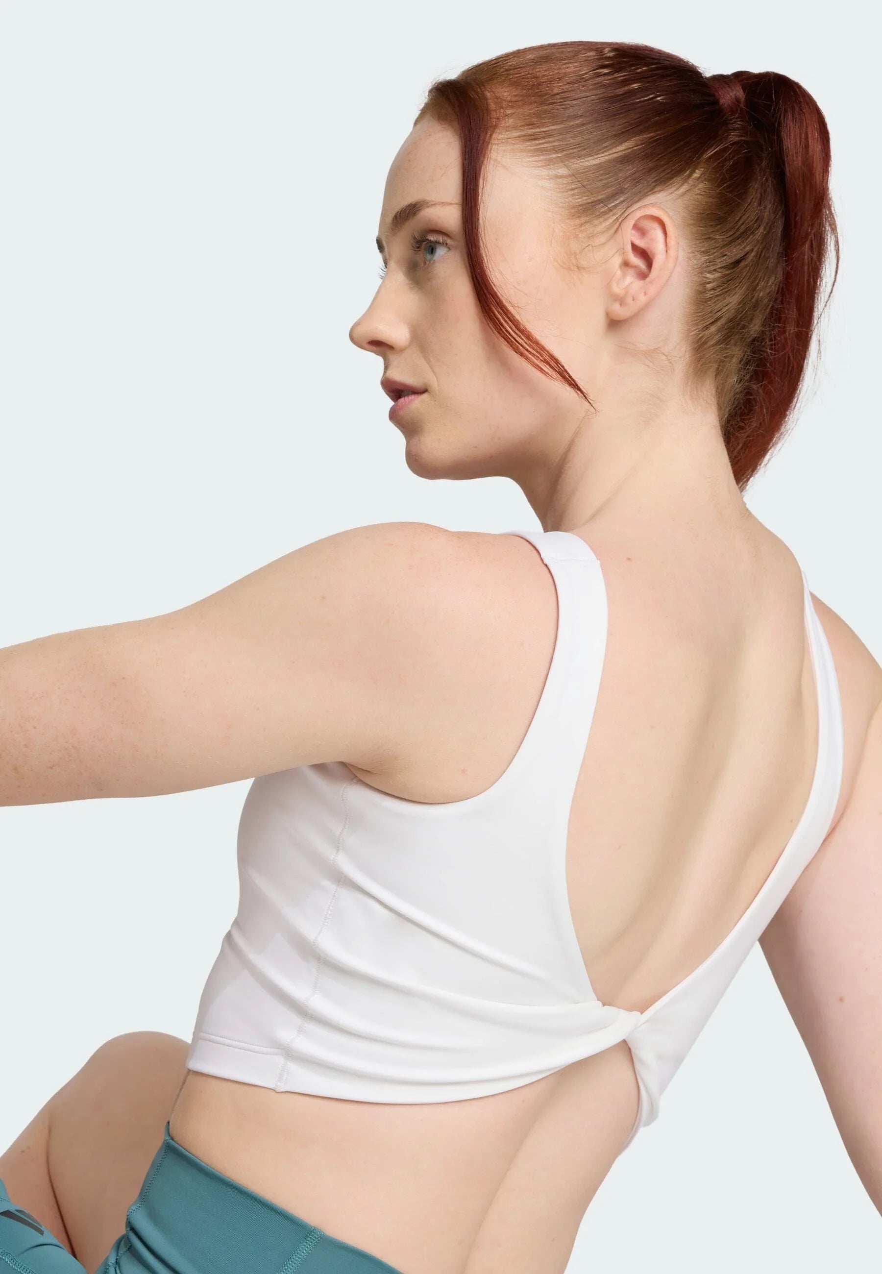 Adidas Performance PWR Tank Light Support Sports Bra – White