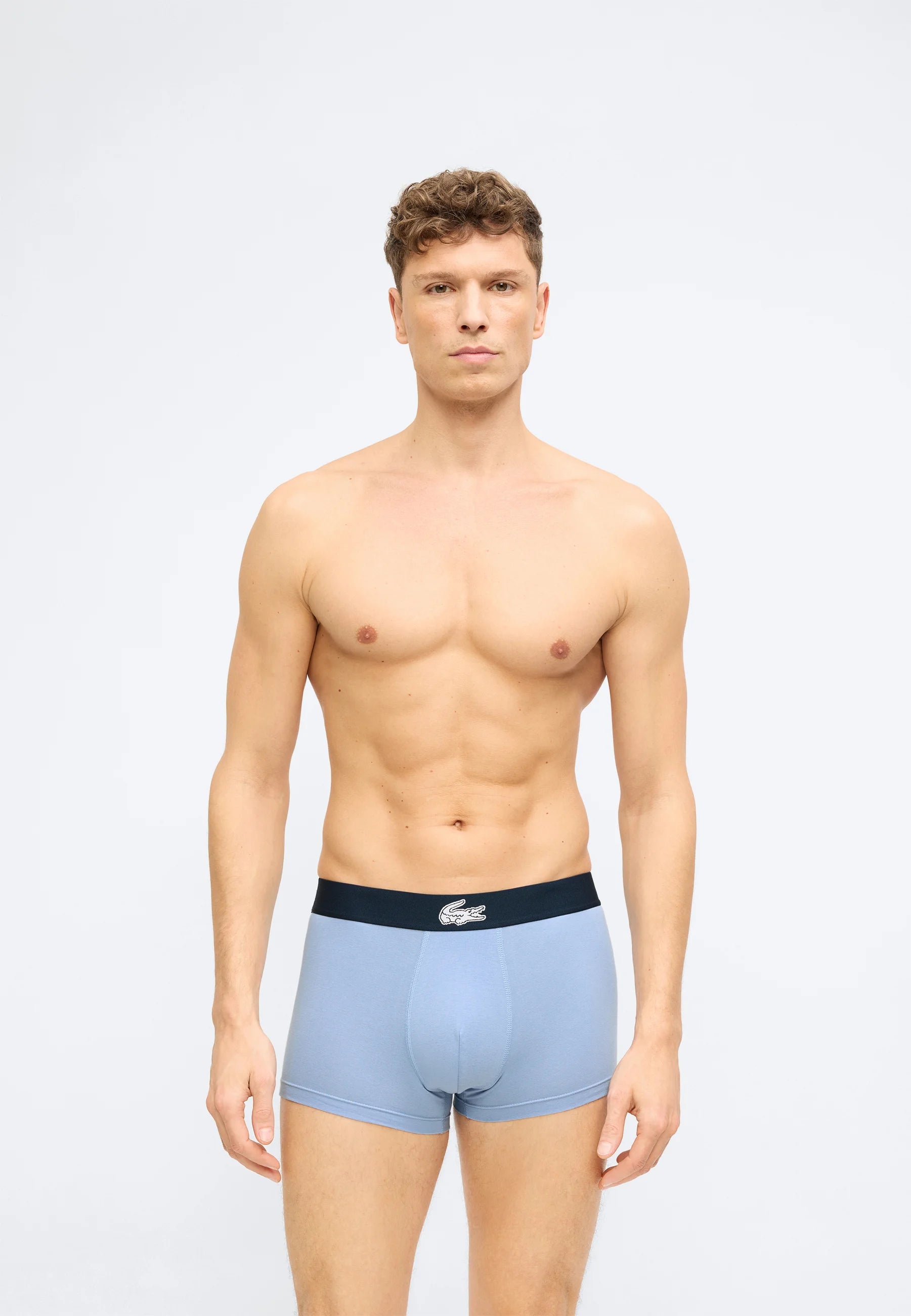 Lacoste Court 3 Pack Stretch Trunks – Navy Blue, White, Aphylla