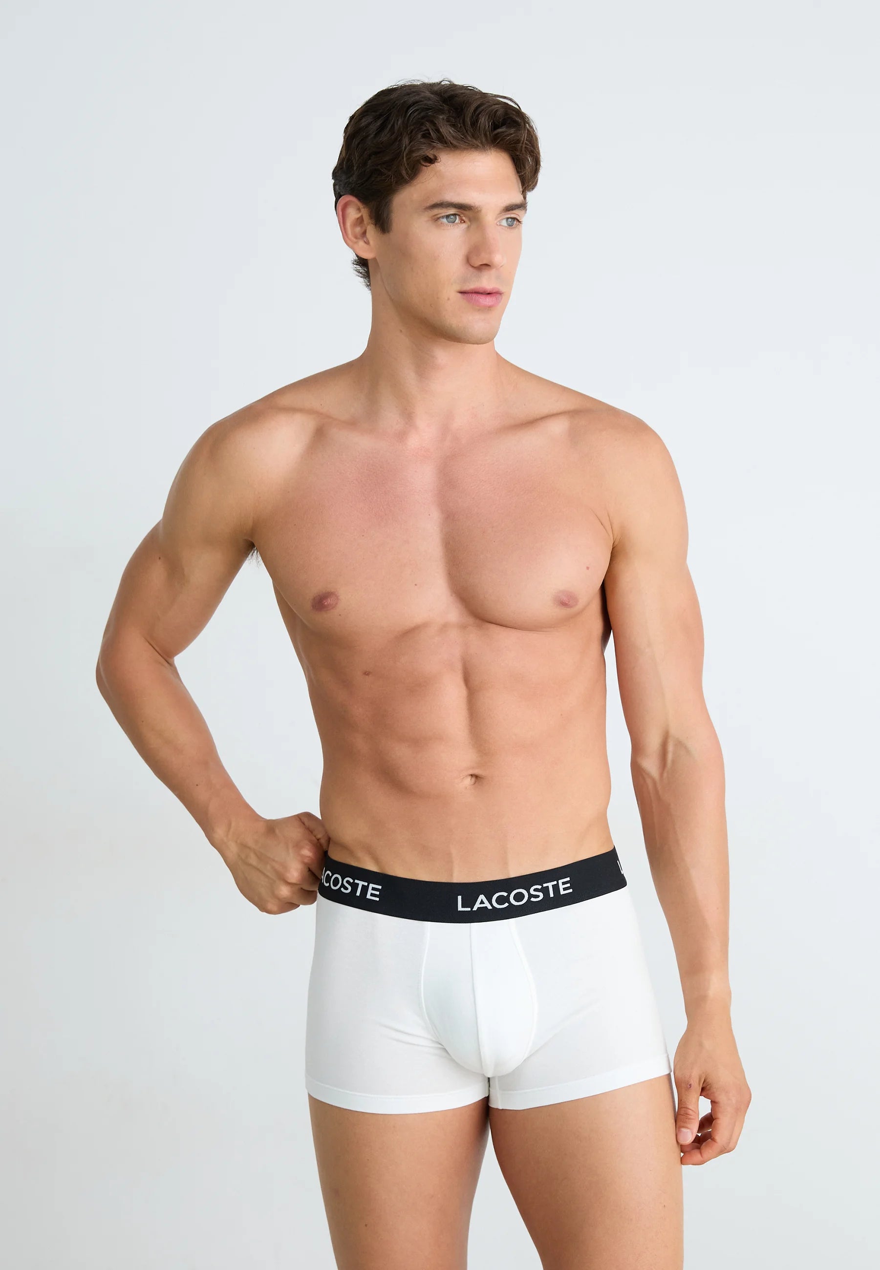 Boxer elasticizzati Lacoste da 7 pezzi: nero, bianco