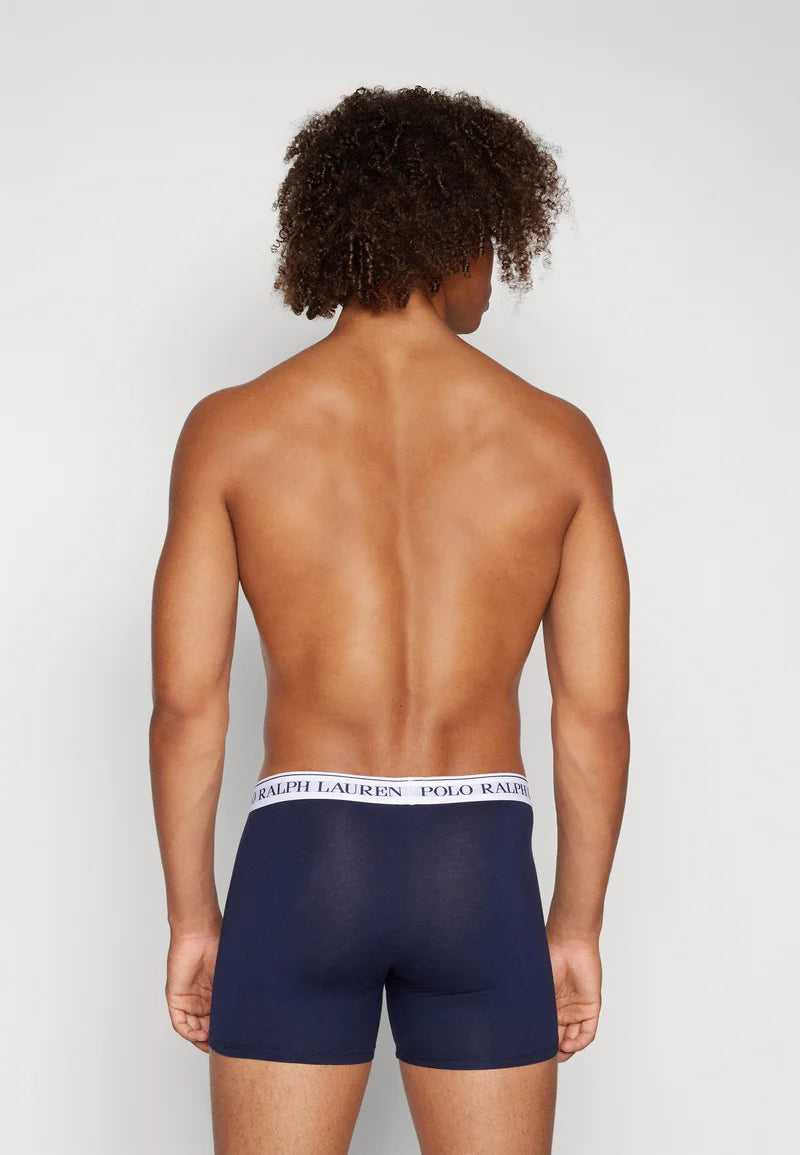 Bavlněné Stretch boxerky Polo Ralph Lauren – 3 balení – tyrkysová, světle modrá, tmavě modrá