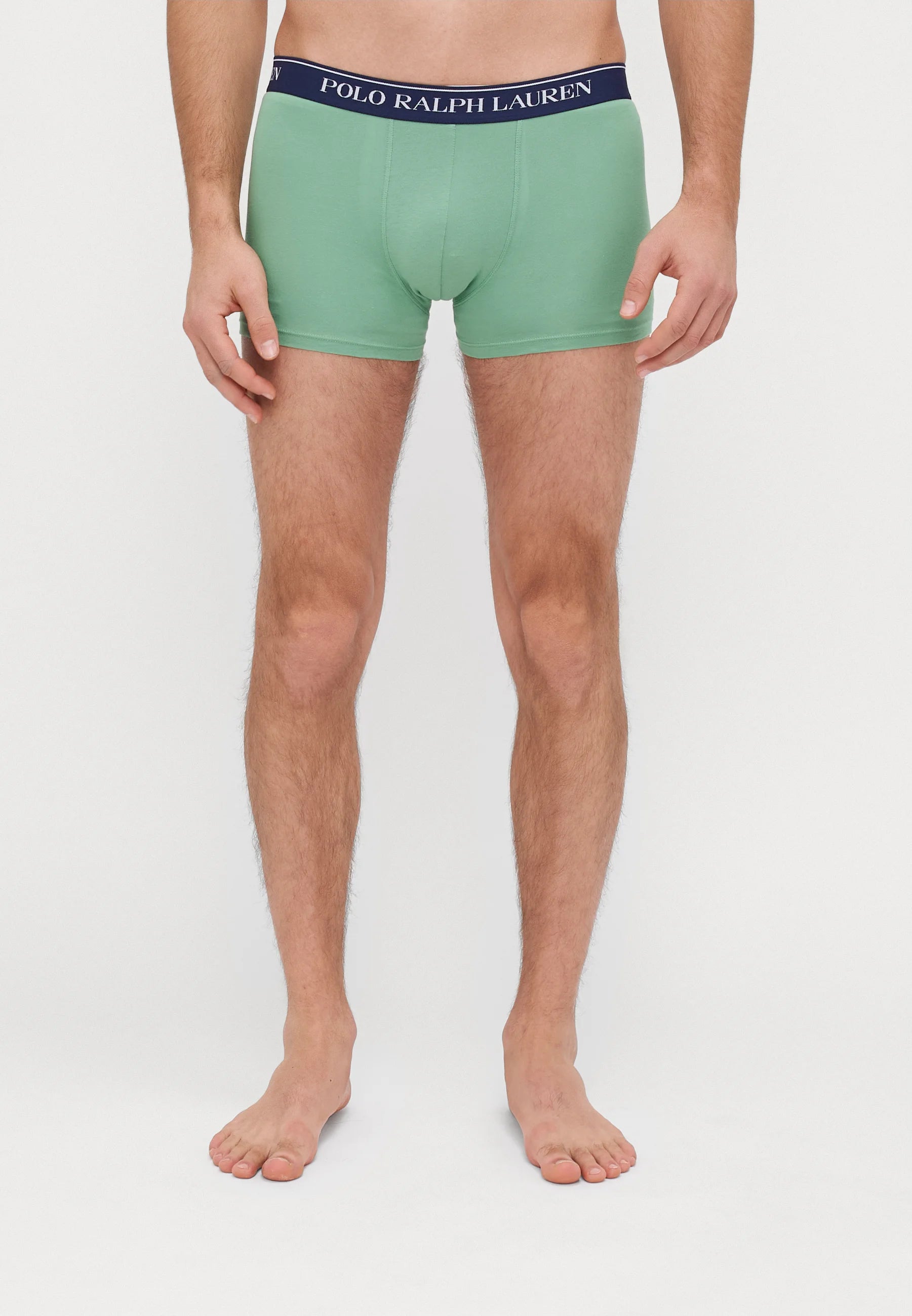 Boxer Polo Ralph Lauren in cotone elasticizzato – Confezione da 5 – Blu scuro, Blu, Lilla, Bianco