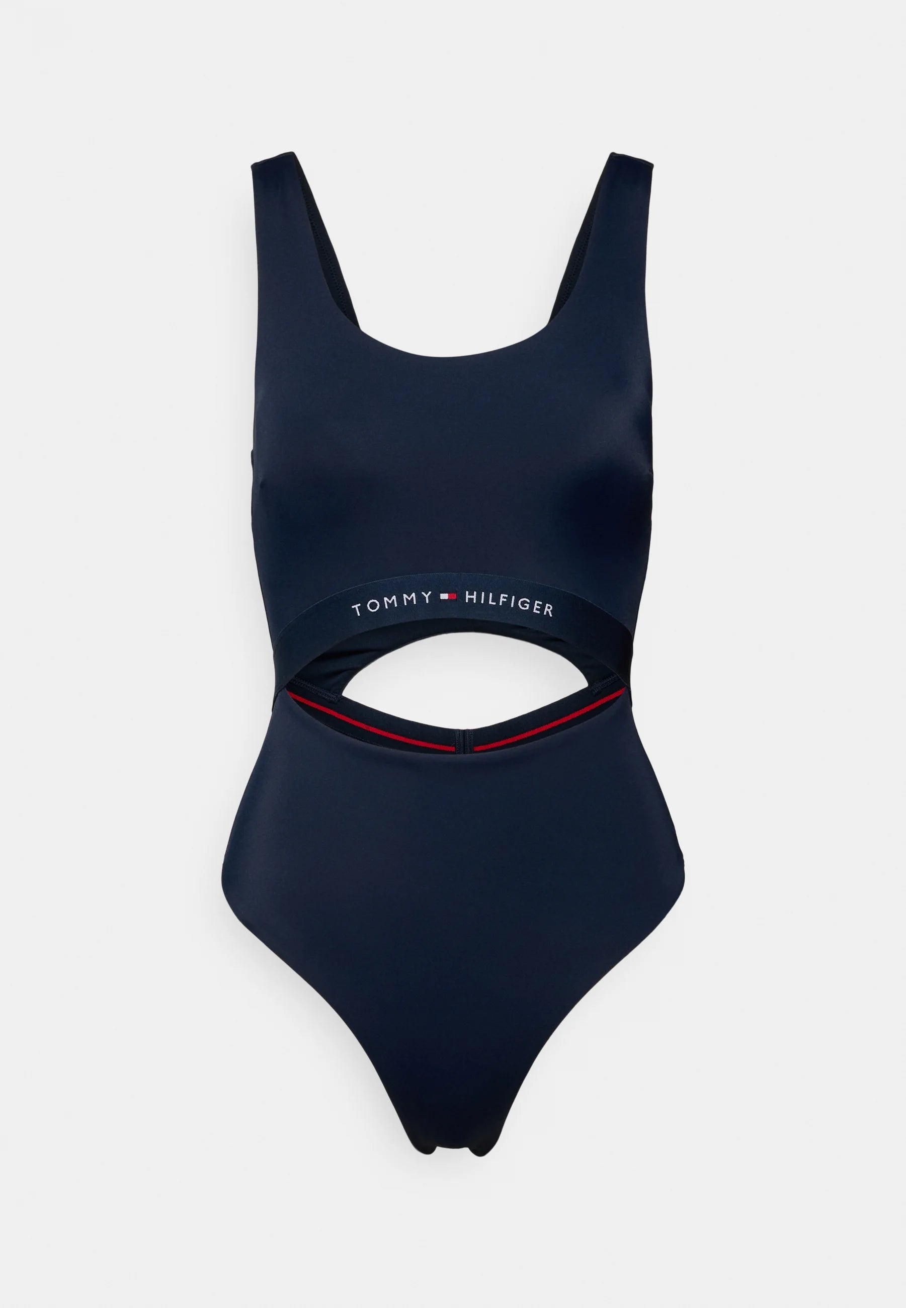 Tommy Hilfiger Square Neck Cutout Swimsuit – Dark Night Navy