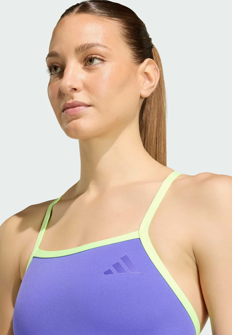 Jednoczęściowy strój kąpielowy Adidas Performance – słoneczny fiolet