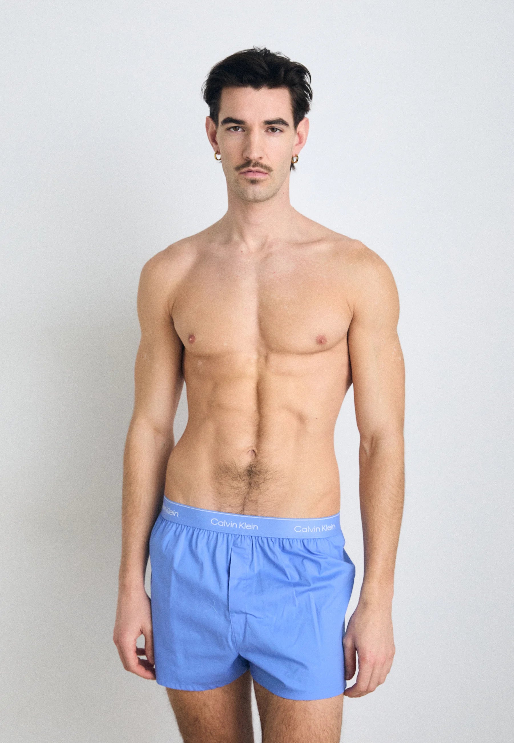 Calvin Klein Icon Cotton Stretch Slim Boxer Shorts – 3 Pack – Black, Glacier, Blue