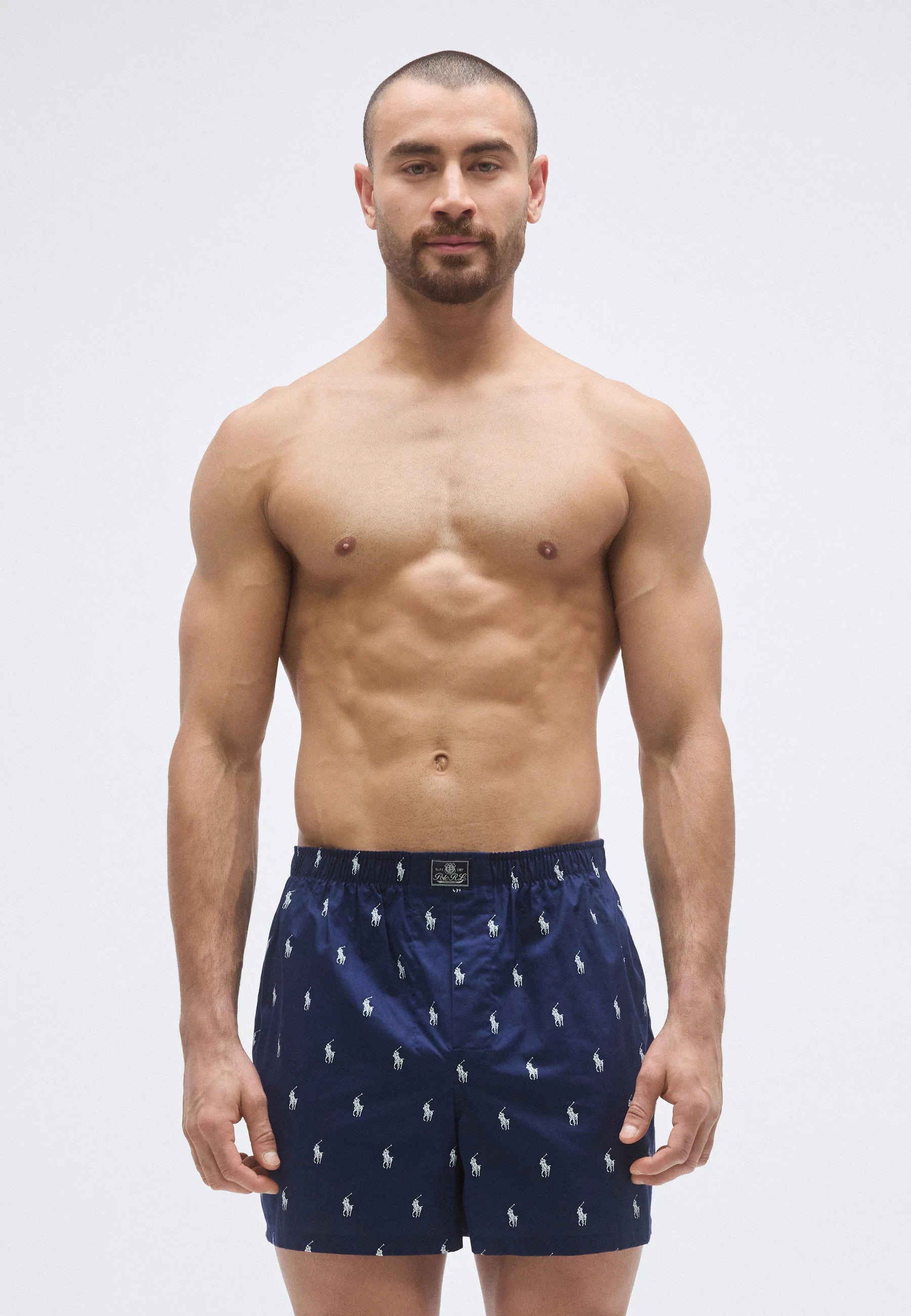 Polo Ralph Lauren Boxer ouvert en coton – Lot de 3 – Bleu, Bleu marine