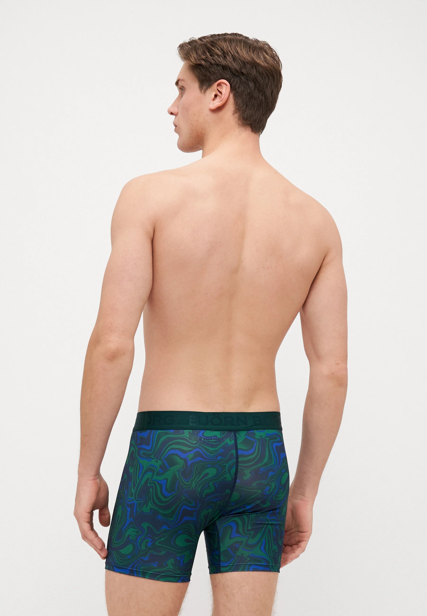 Boxerky Björn Borg Sports 5 Pack – šedá, černá, modrá, zelená