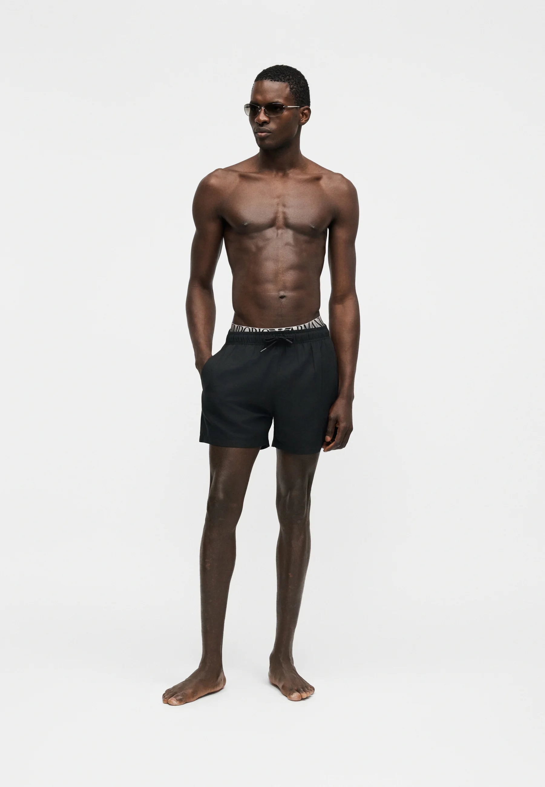 Emporio Armani EA7 Logoband Swimming Shorts – Black