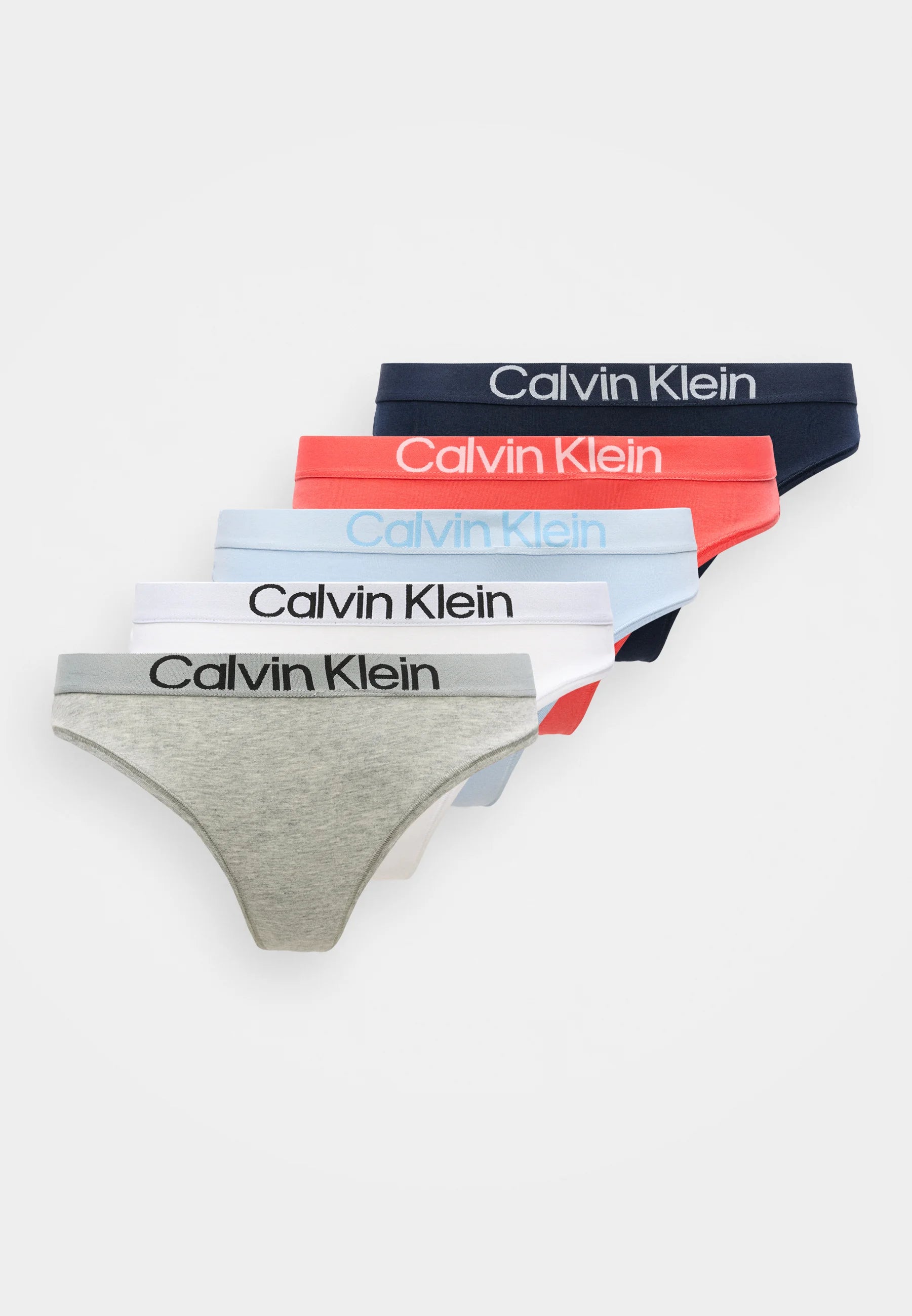 Calvin Klein Extra Soft 5er-Pack Tangas – Shoreline, Breezy Blue, Grey Heather