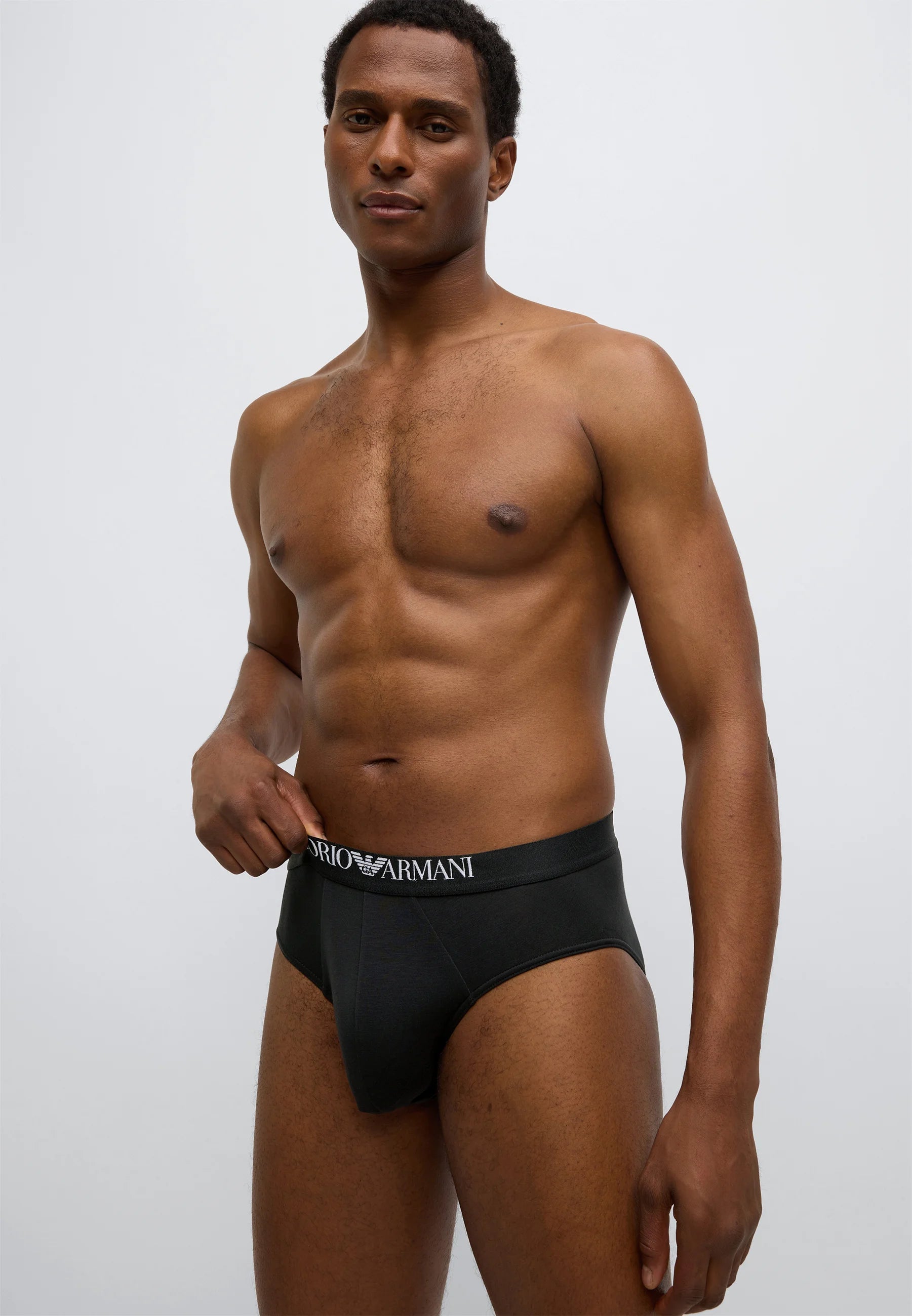 Emporio Armani Premium Stretch Briefs 2 Pack – Black