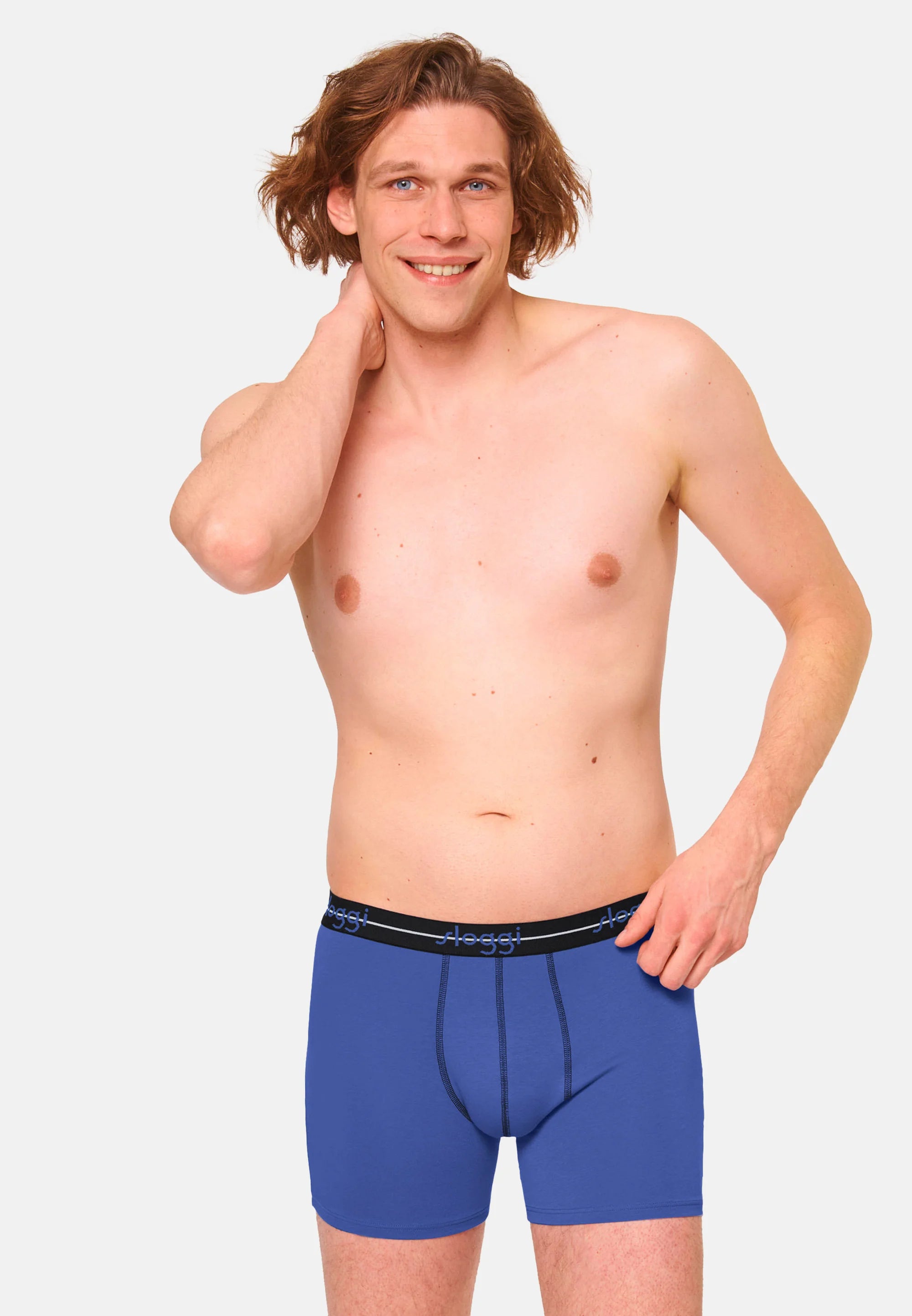 Lot de 6 boxers Sloggi – Bleu clair, Bleu foncé