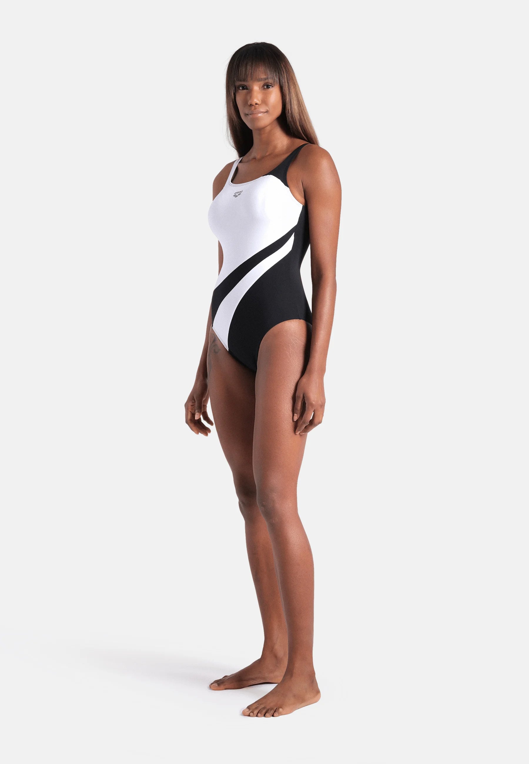 Arena Shapewear Liliana C-Cup One-Piece Swimsuit – Black, White