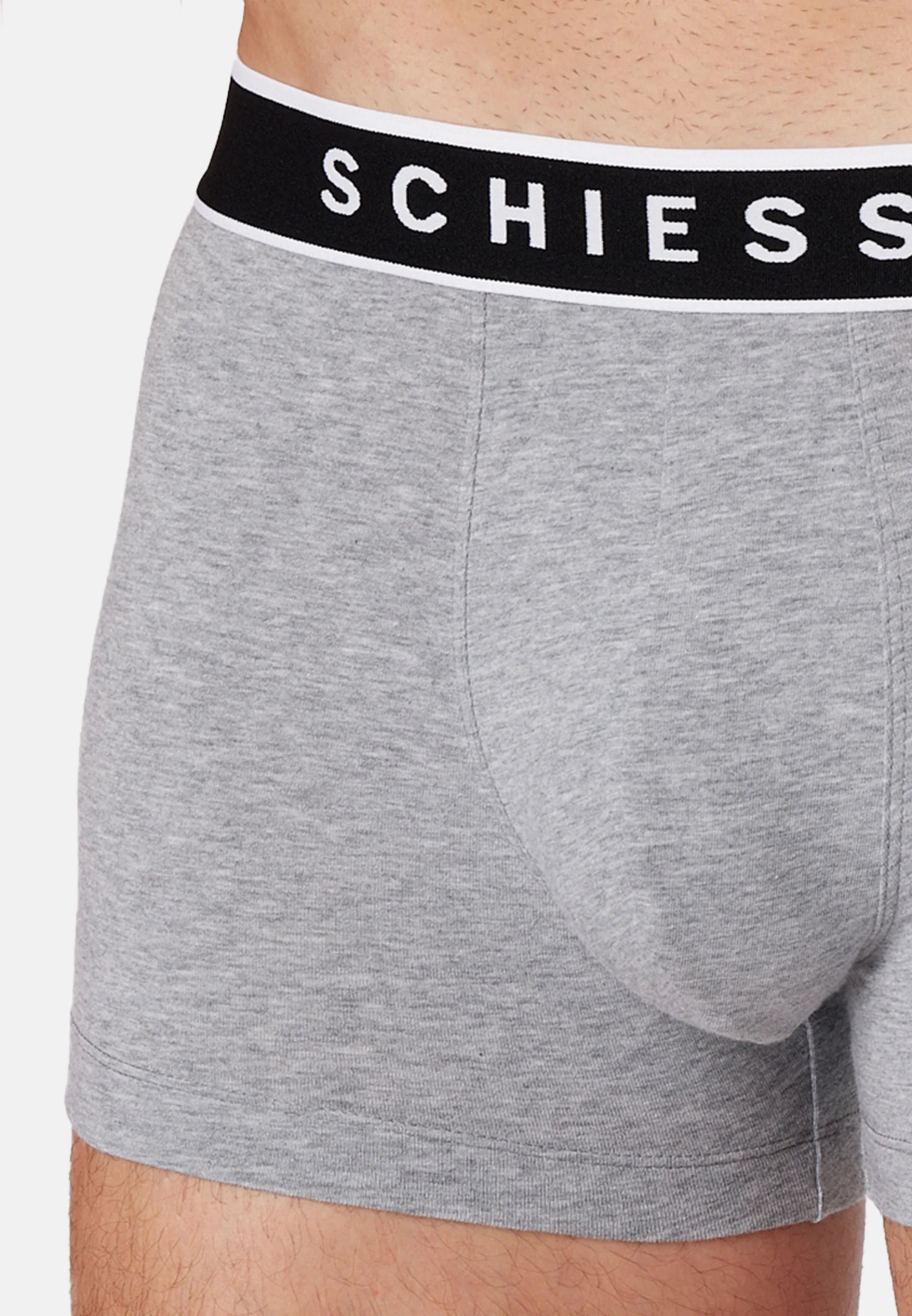 Boxer en coton stretch Schiesser – Gris, Noir