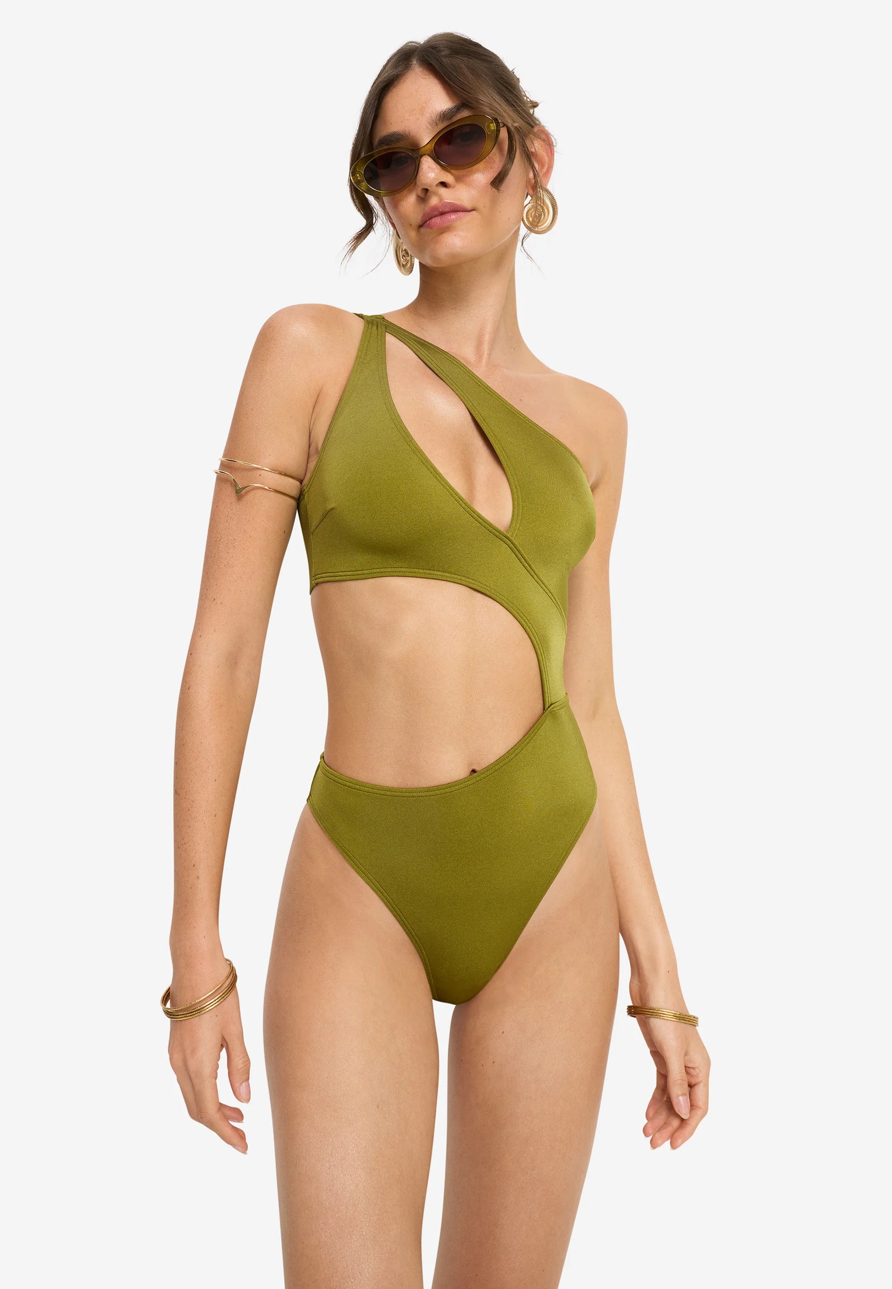 LASCANA Monokini Swimsuit – Green Moss