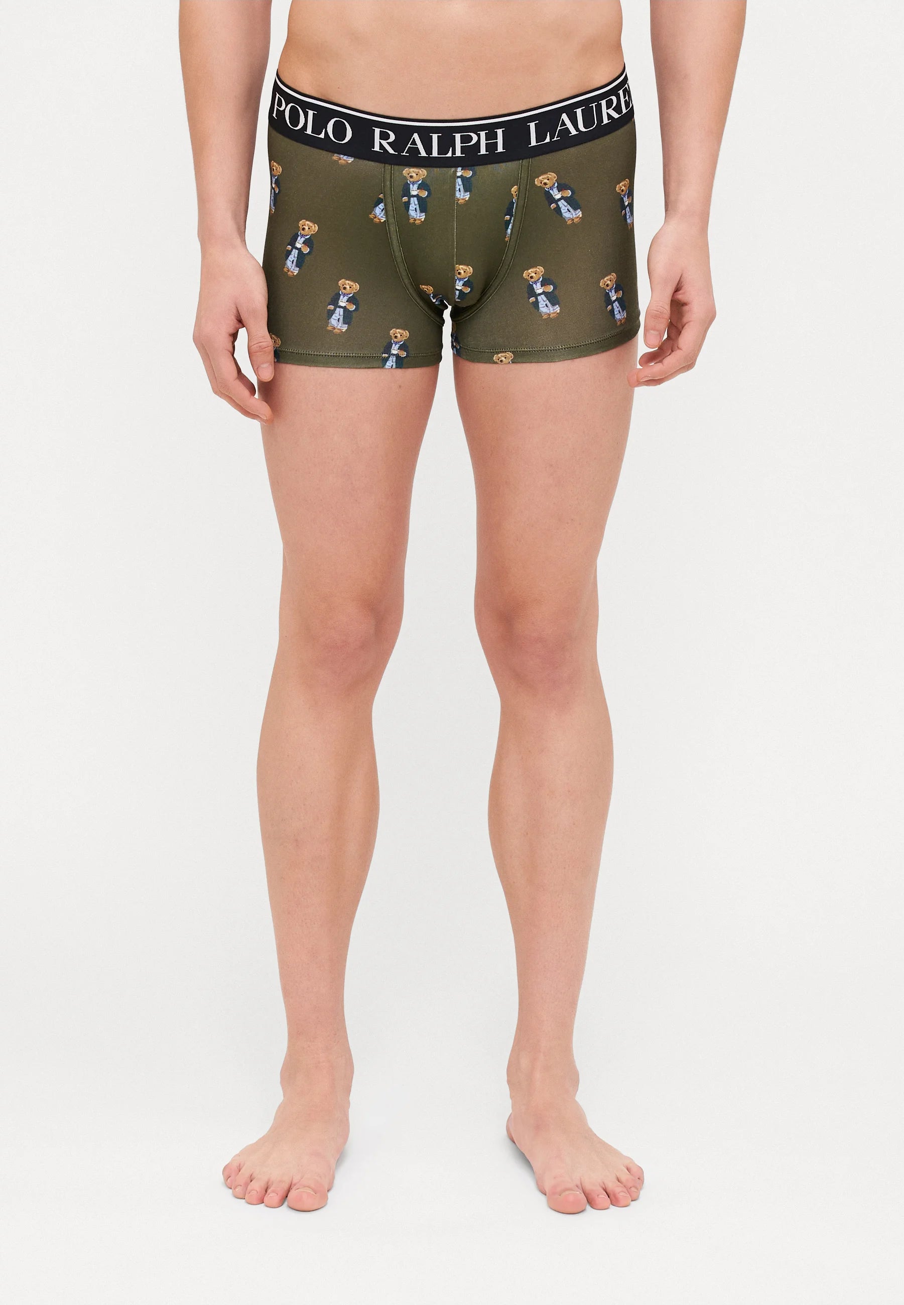 Boxer Polo Ralph Lauren in cotone elasticizzato – Vita bassa – Confezione da 2 – Kaki, Armadillo