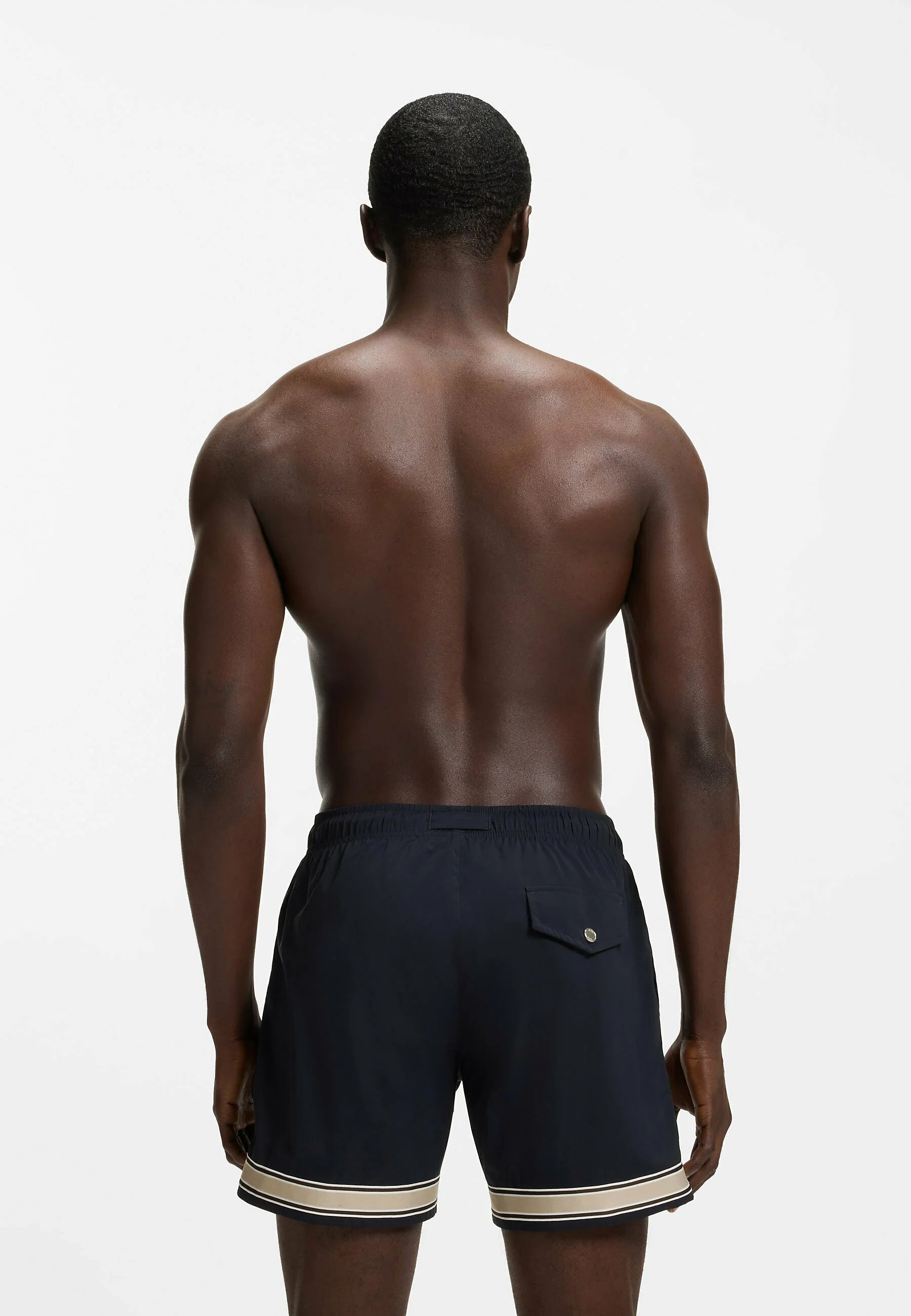 Short de bain BOSS Resort Tape – Bleu foncé Eight