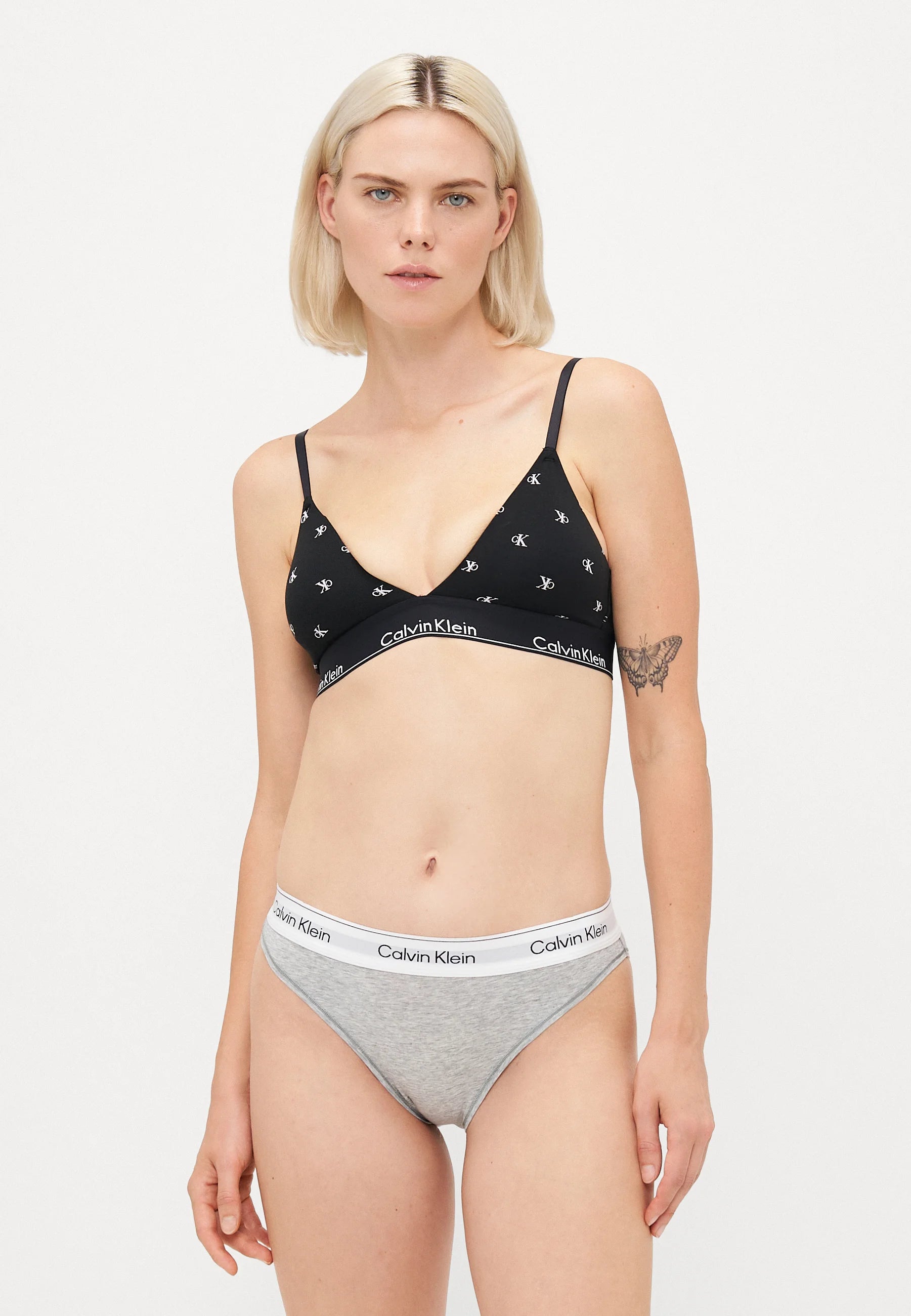 Slip Icon a gamba alta Calvin Klein - Grigio erica