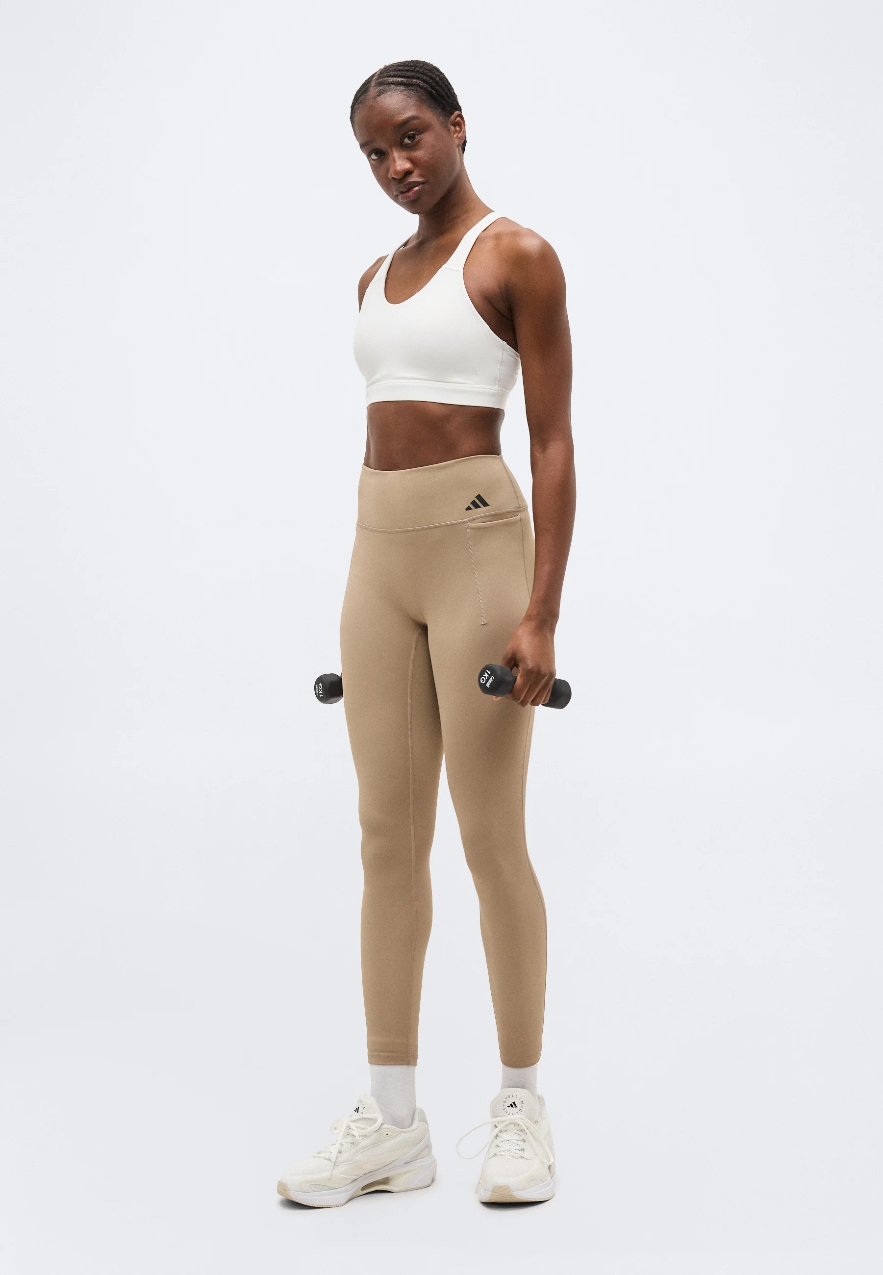 Adidas Performance Optime Essentials High Support Bra – White