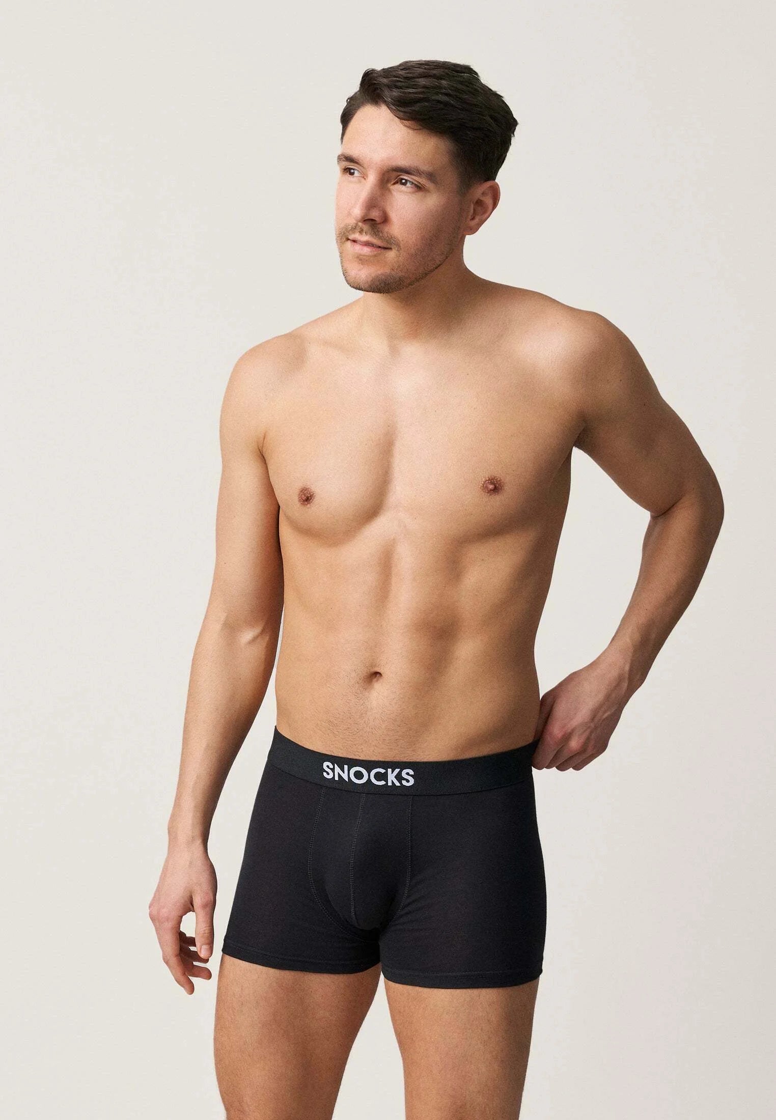 SNOCKS Lot de 3 boxers – Noir