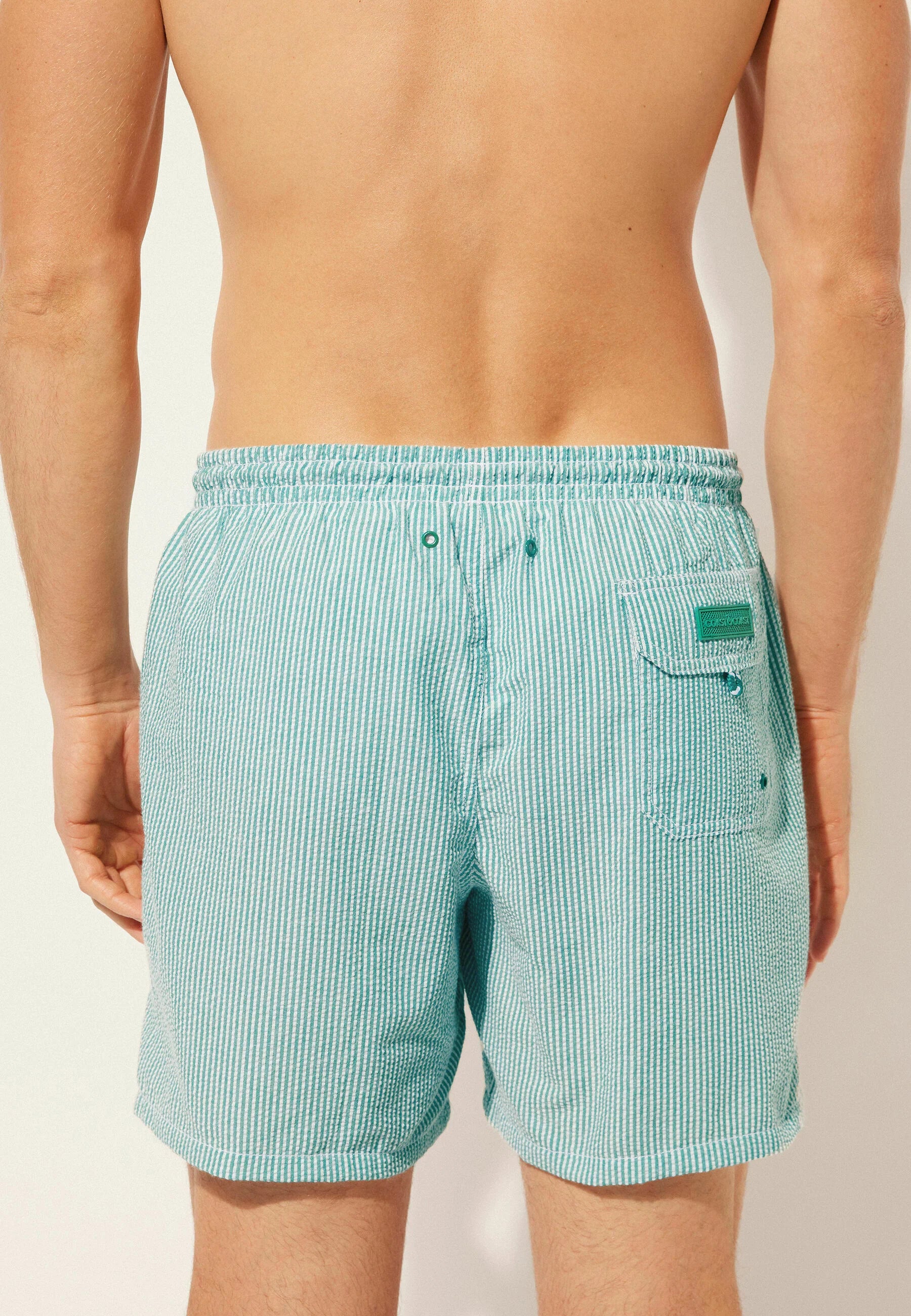 Pruhované plavky Calzedonia Formentera – zelené