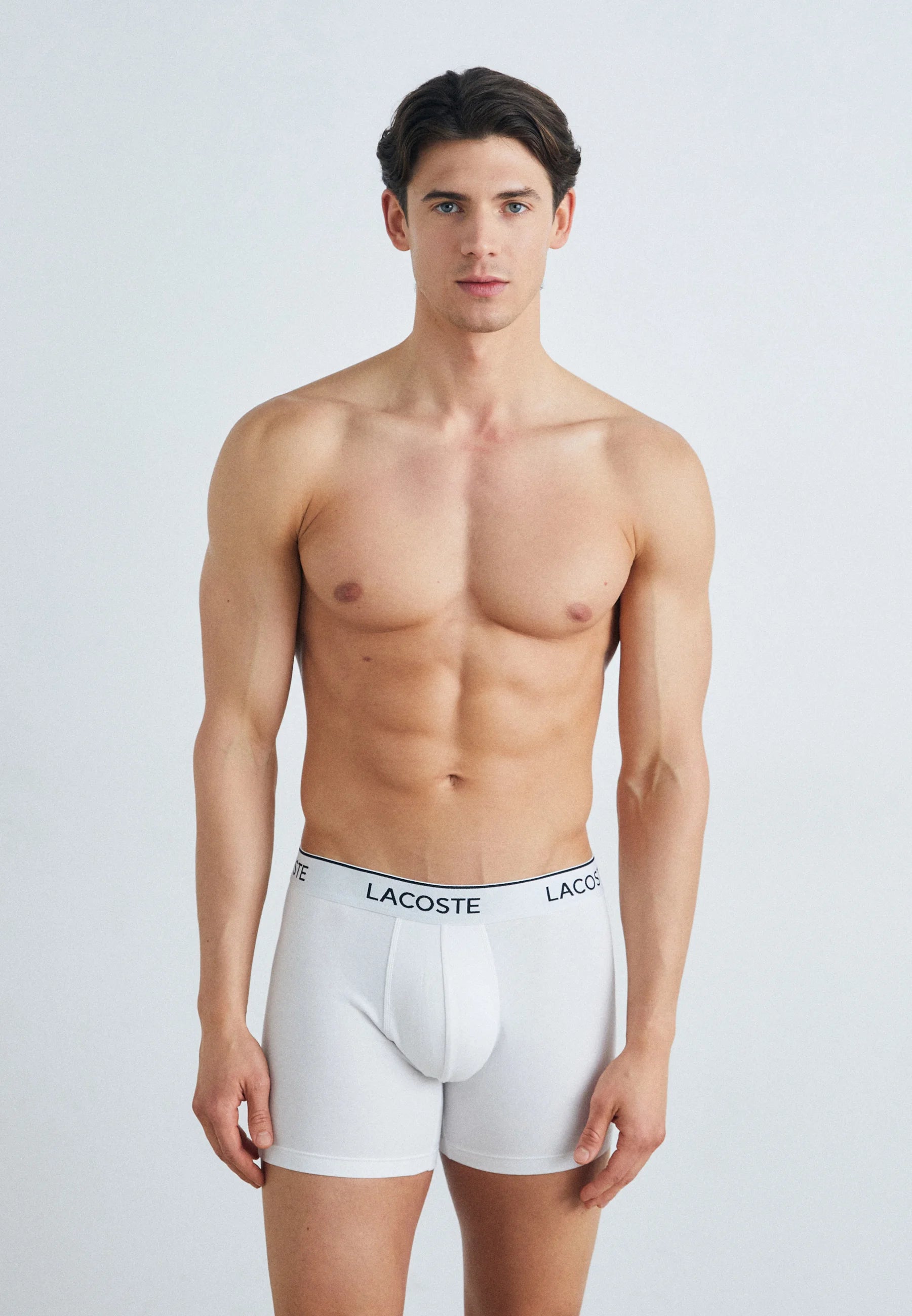 Lot de 3 boxers longs stretch Lacoste – Blanc