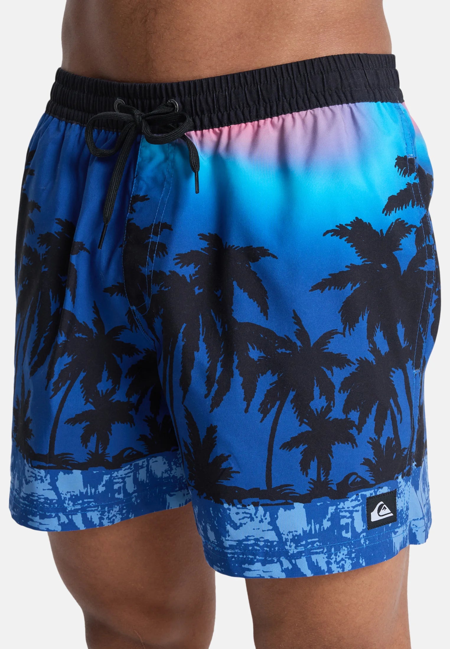Plavecké šortky Quiksilver Everyday Printed Volley – Monaco Blue Thermotropics
